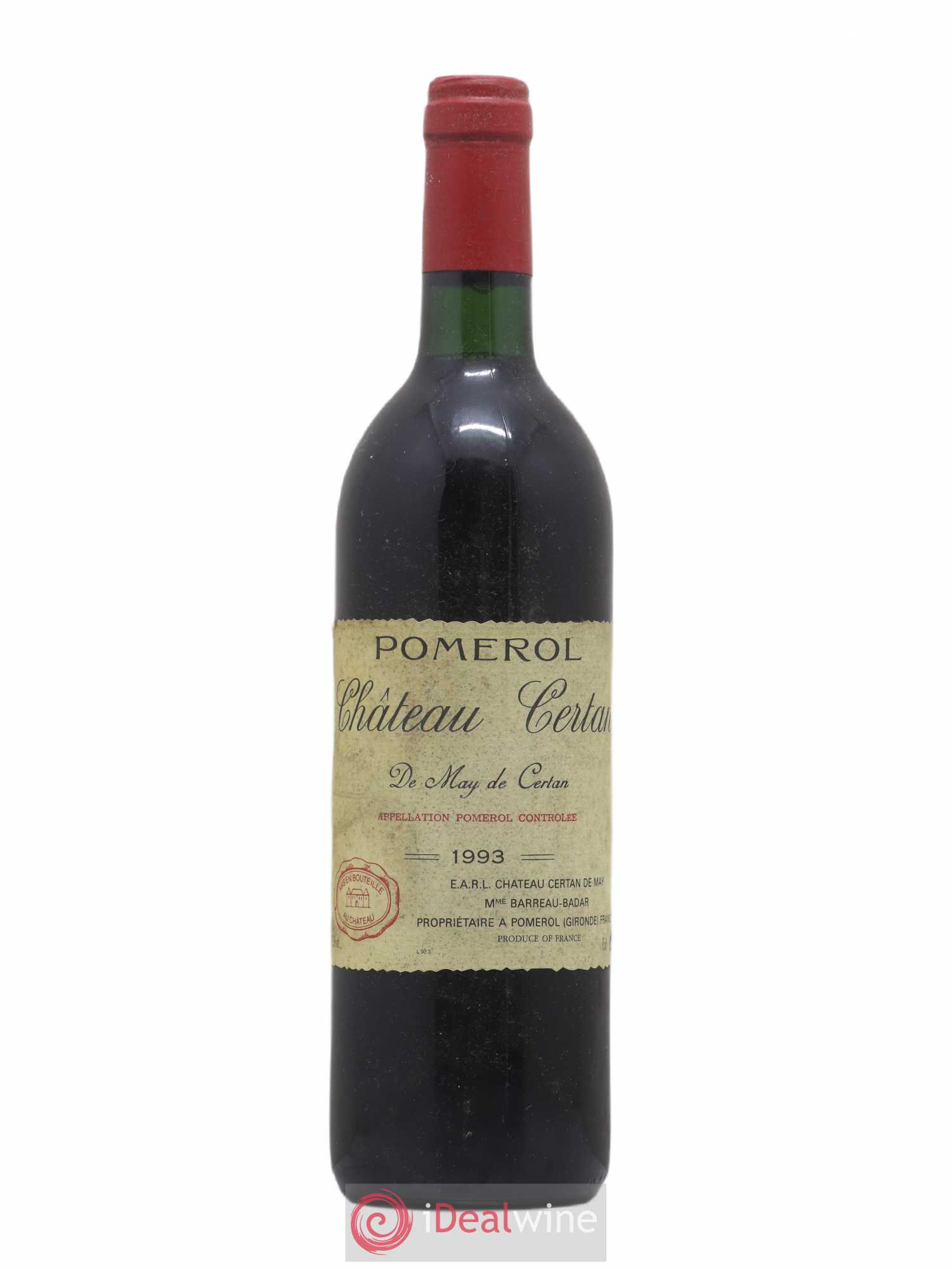 Château Certan de May 1993 - Lot de 1 bouteille - 0