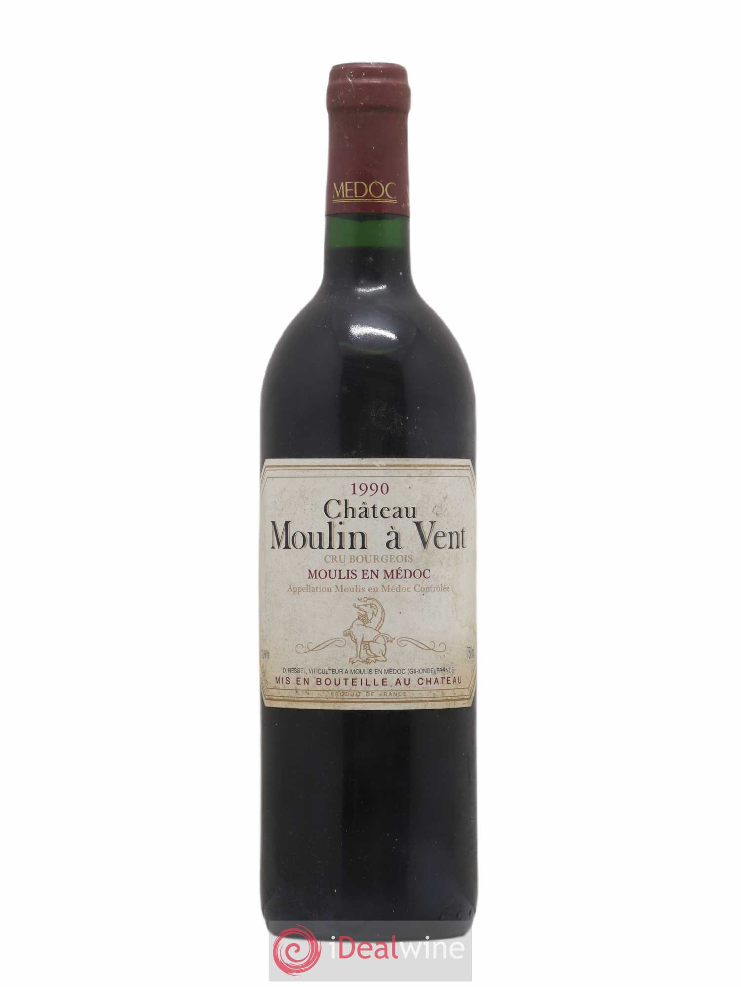 Château Moulin à Vent Cru Bourgeois 1990 - Lot de 1 bouteille - 0