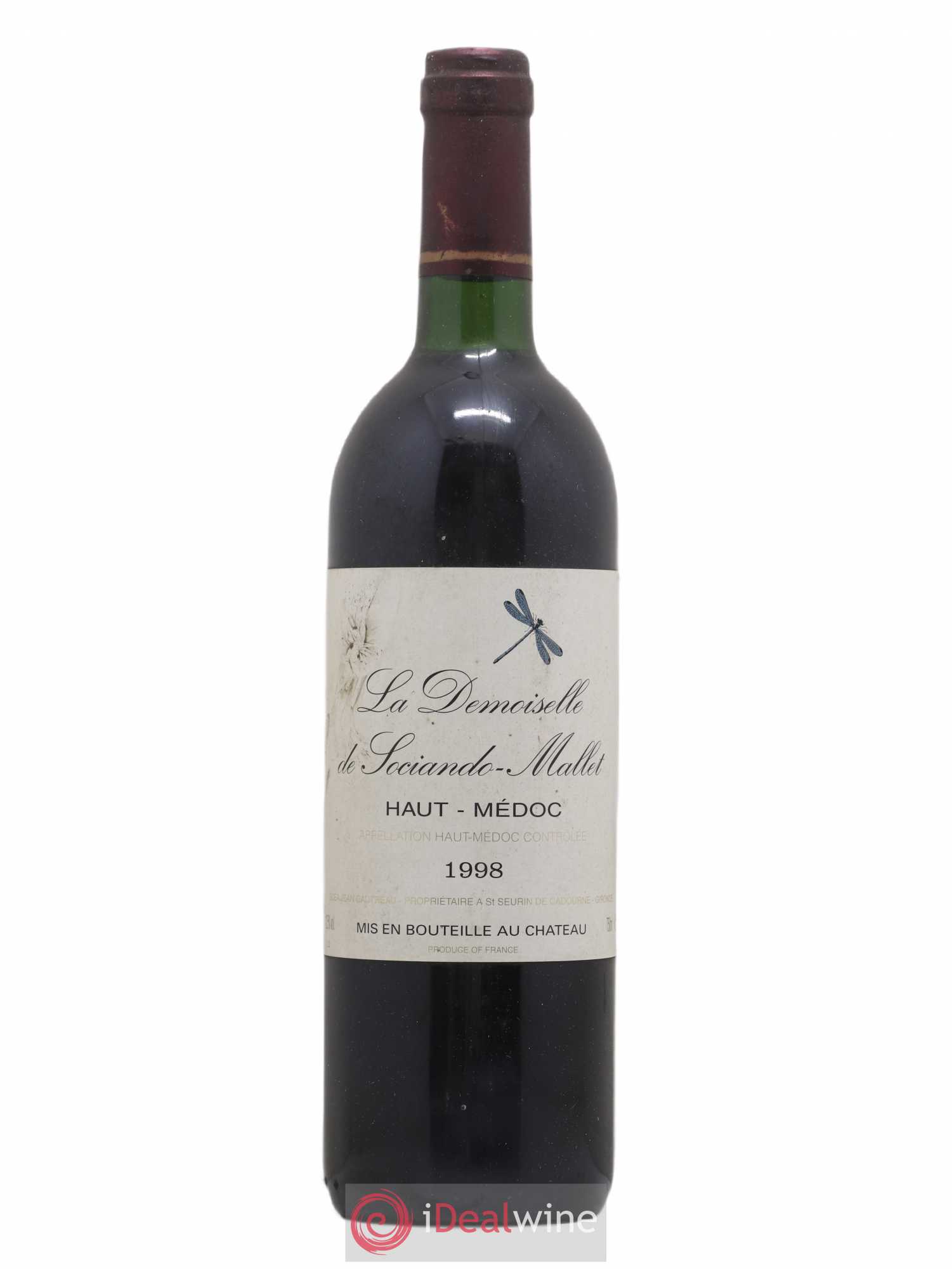 Demoiselle de Sociando Mallet Second Vin 1998 - Lot de 1 bouteille - 0