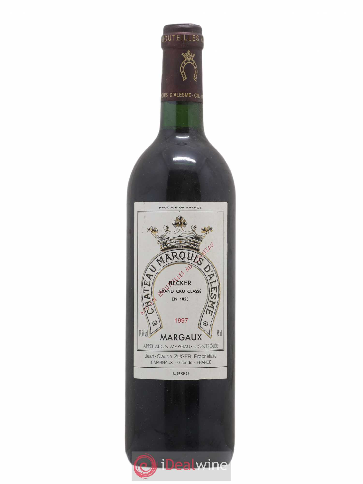Château Marquis d'Alesme 1997 - Lot de 1 bouteille - 0