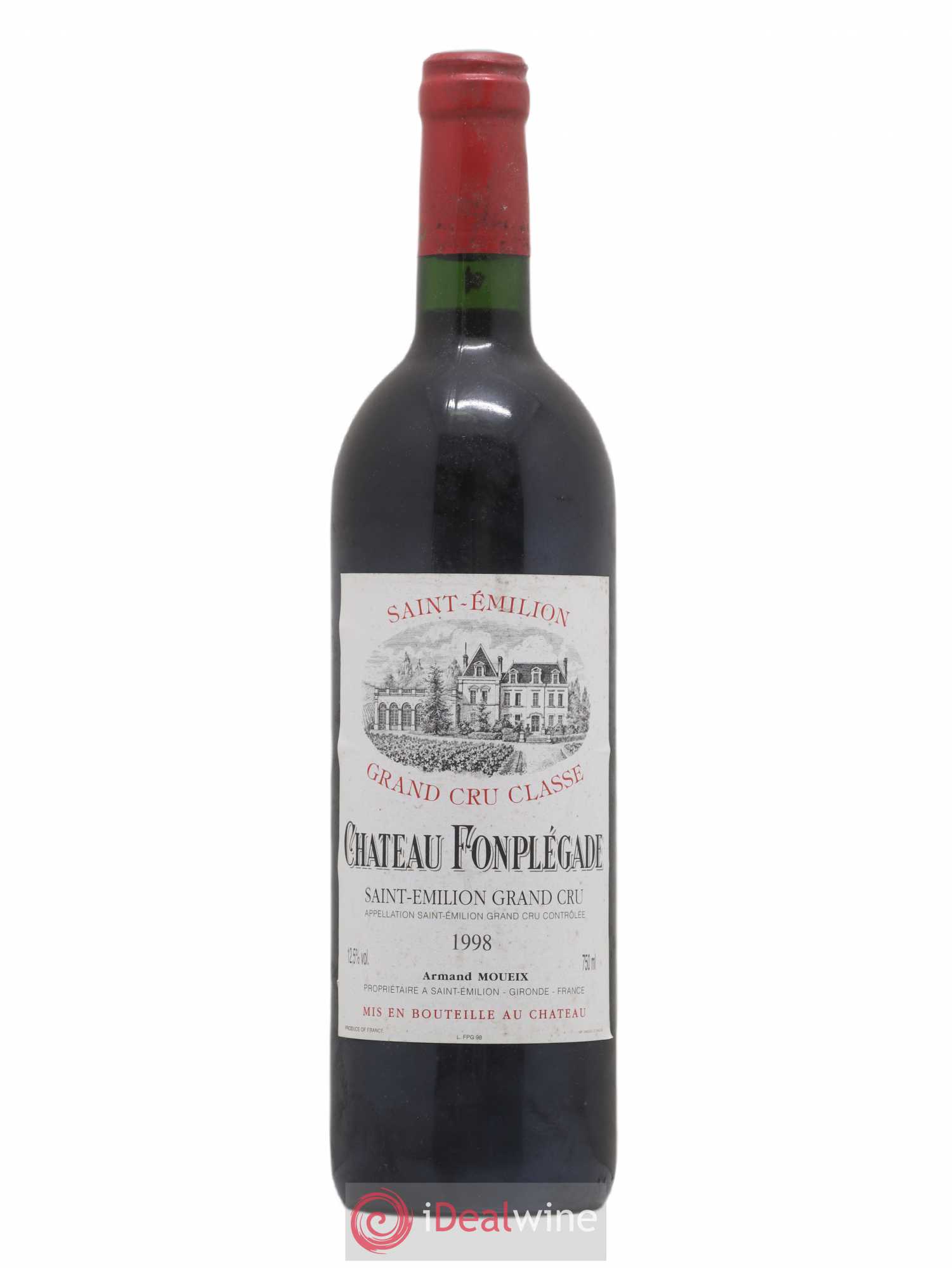 Château Fonplegade Grand Cru Classé 1998 - Lot de 1 bouteille - 0
