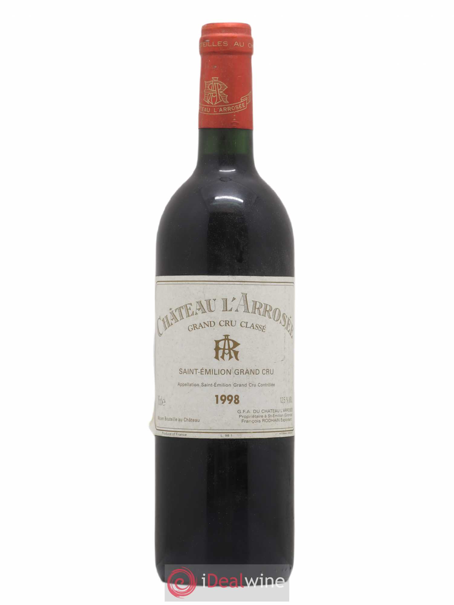 Château l' Arrosée Grand Cru Classé 1998 - Lot de 1 bouteille - 0