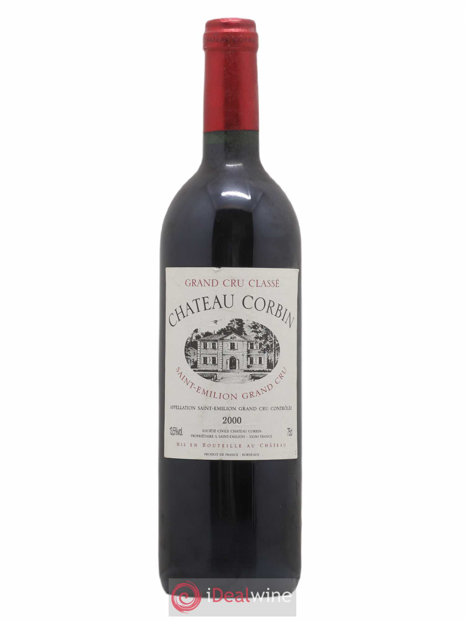 Château Corbin Grand Cru Classé 2000 - Lot de 1 bouteille - 0