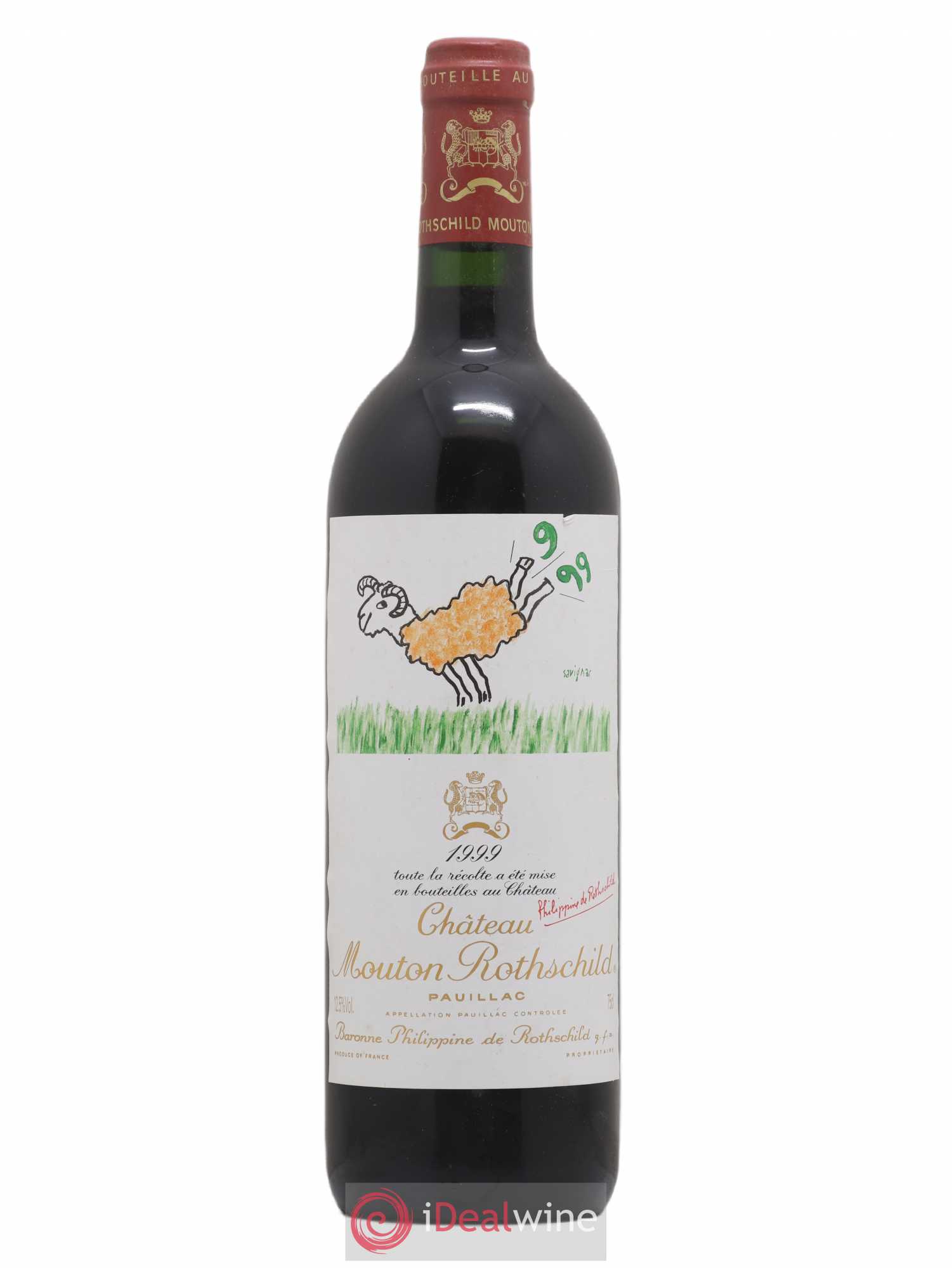 Château Mouton Rothschild 1er Grand Cru Classé 1999 - Lot de 1 bouteille - 0