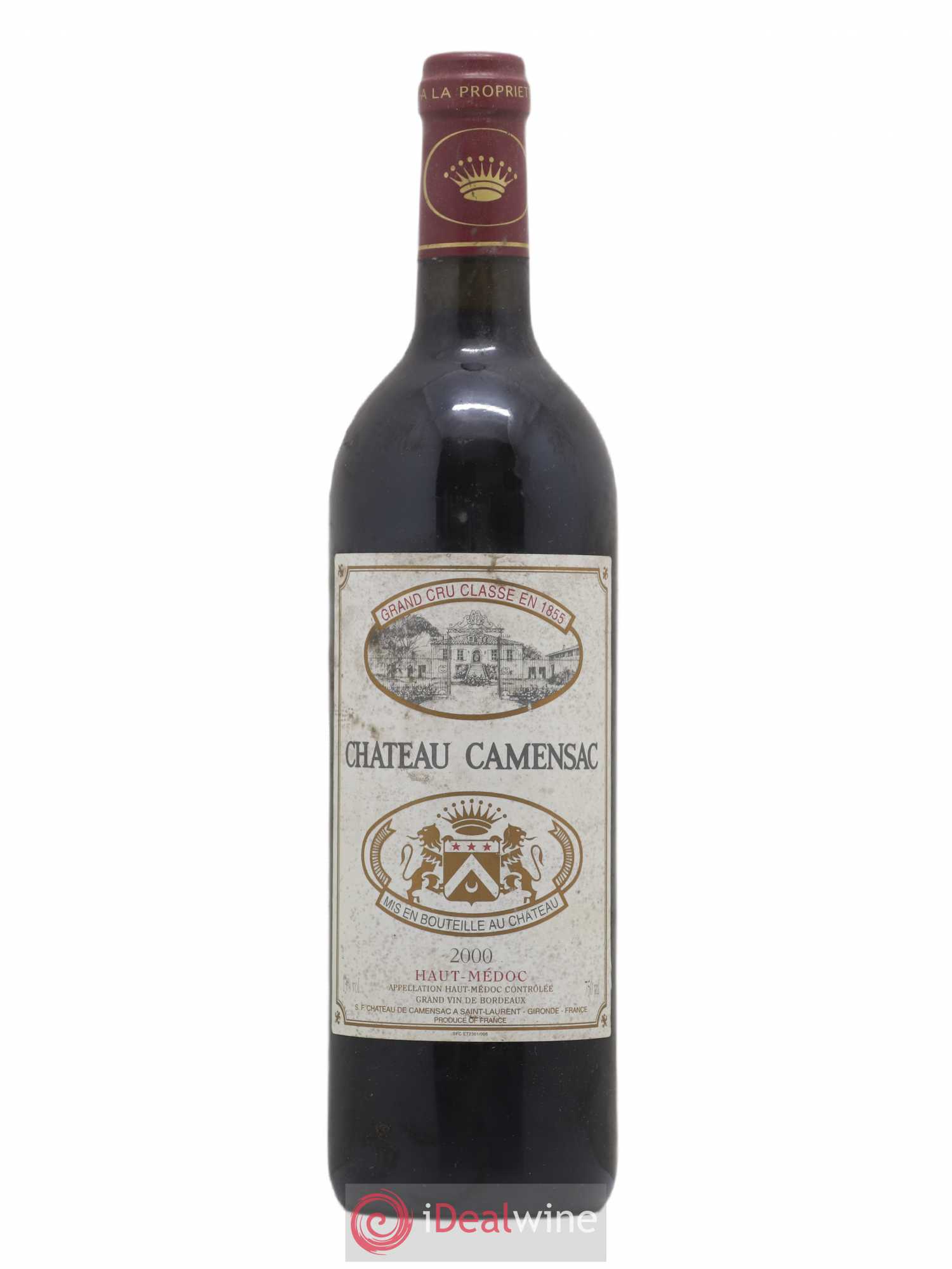 Château Camensac 5ème Grand Cru Classé 2000 - Lot de 1 bouteille - 0