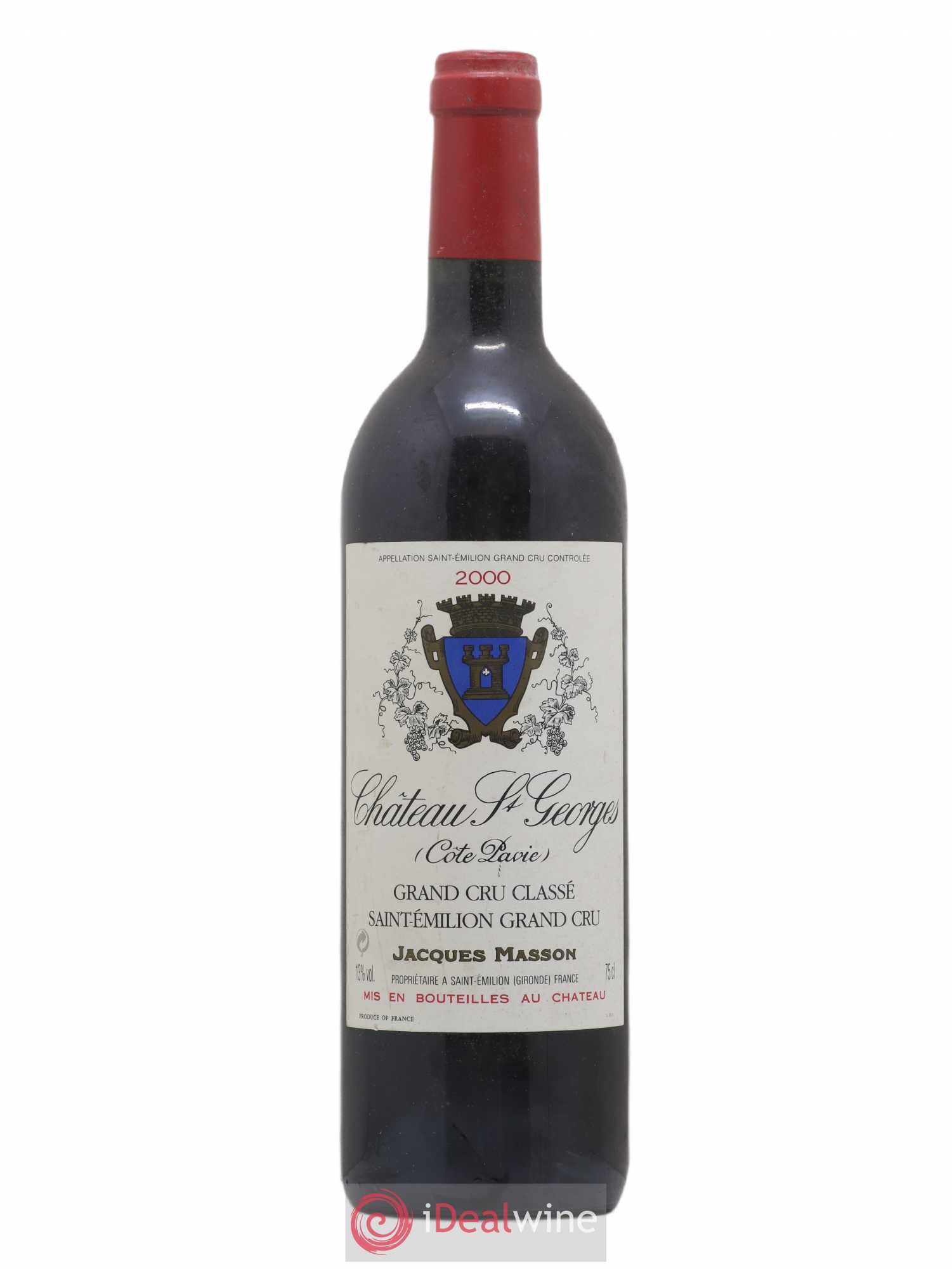 Château Saint-Georges Côte Pavie Grand Cru Classé 2000 - Lot de 1 bouteille - 0