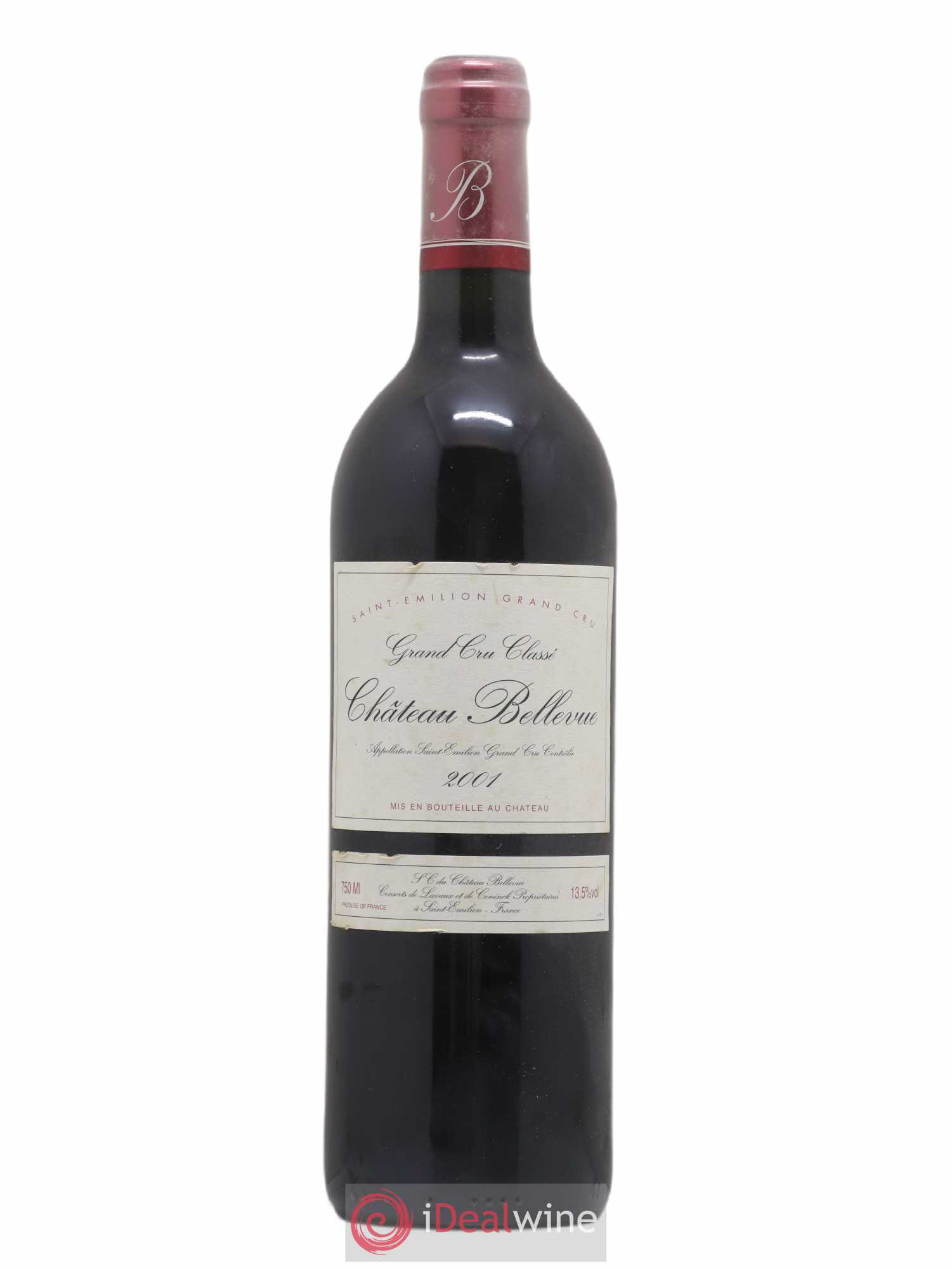 Saint-Émilion Grand Cru Château Bellevue 2001 - Lot de 1 bouteille - 0