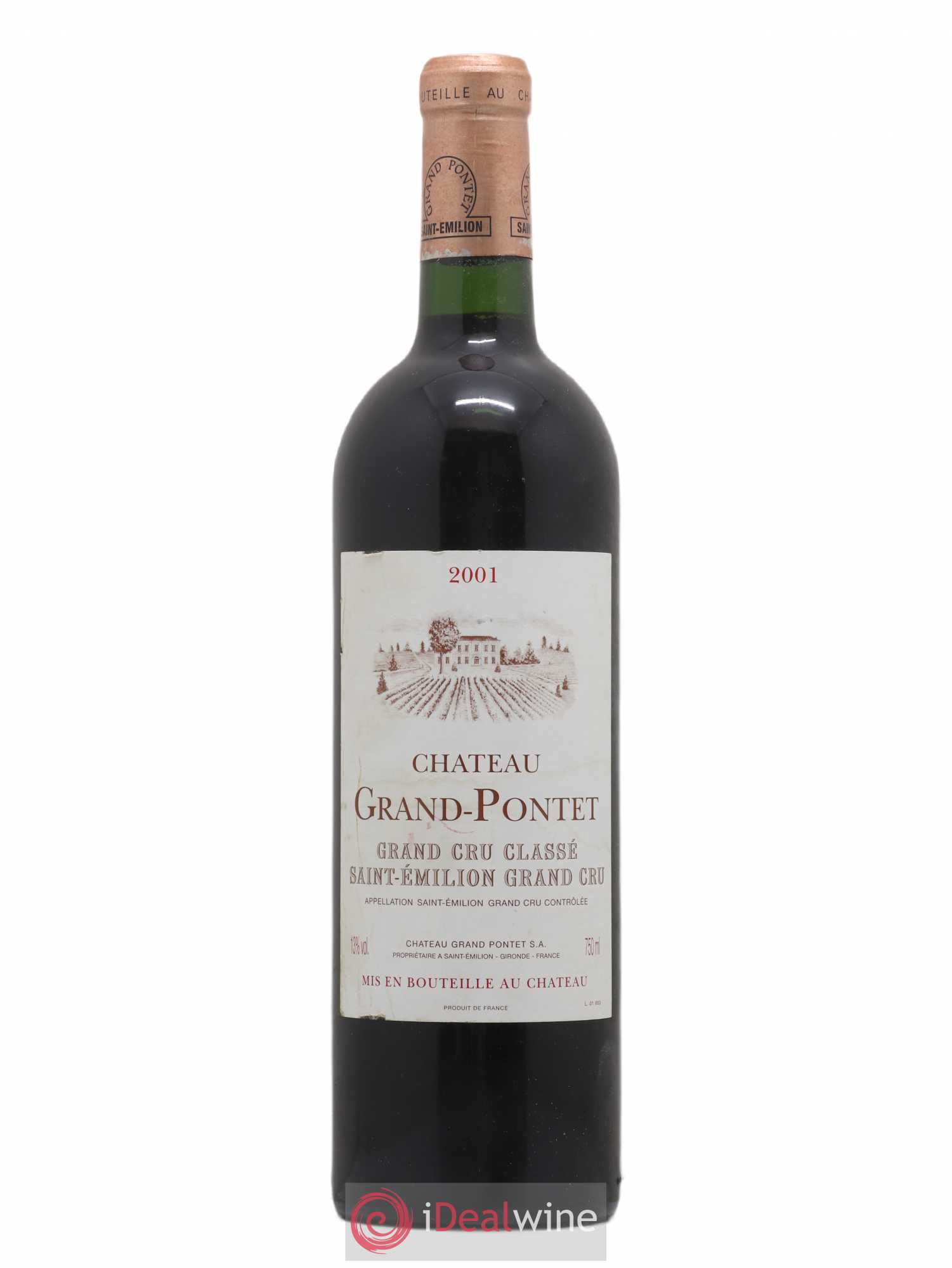 Château Grand Pontet Grand Cru Classé 2001 - Lot de 1 bouteille - 0