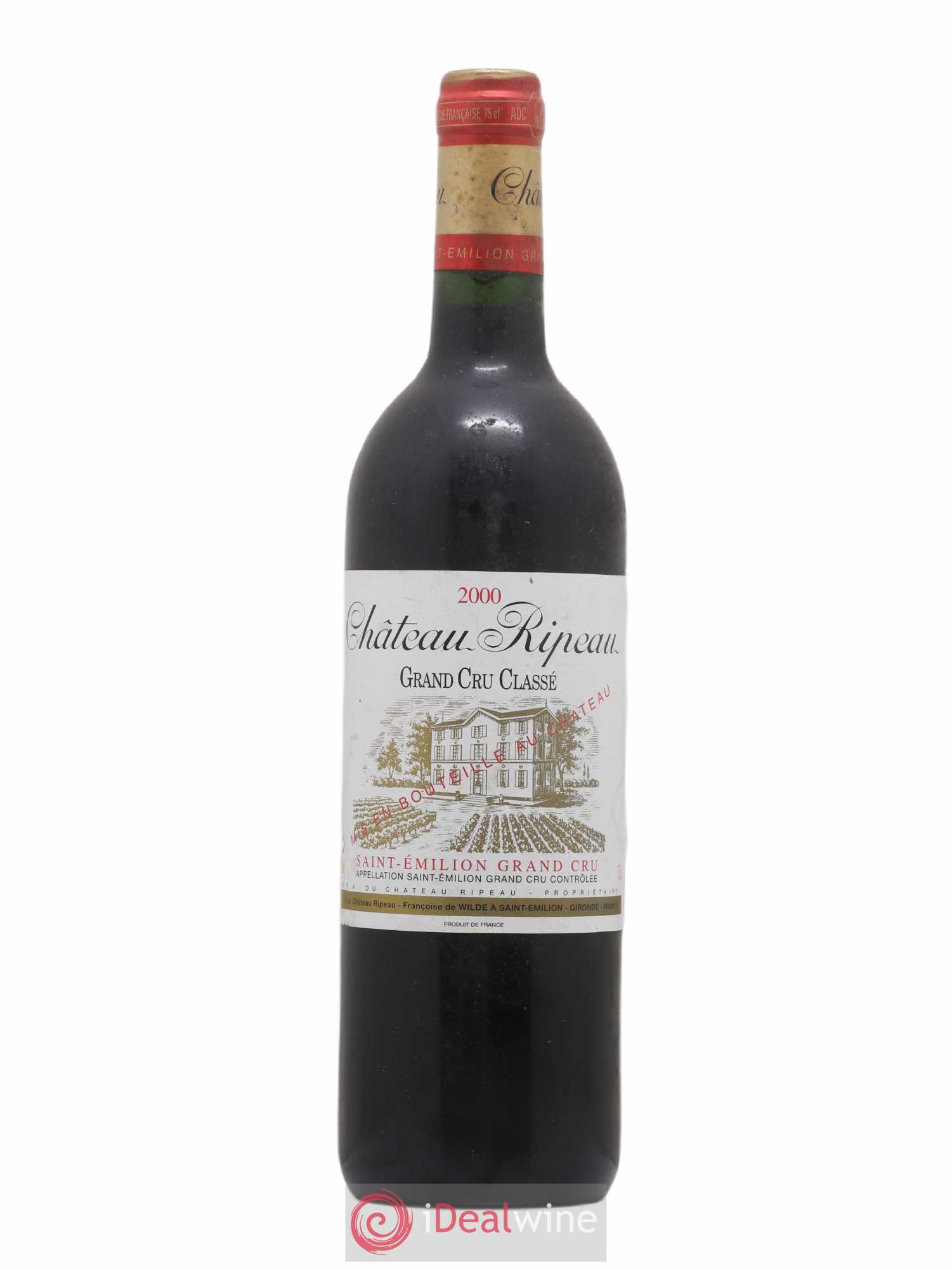 Château Ripeau Grand Cru Classé 2000 - Lot de 1 bouteille - 0