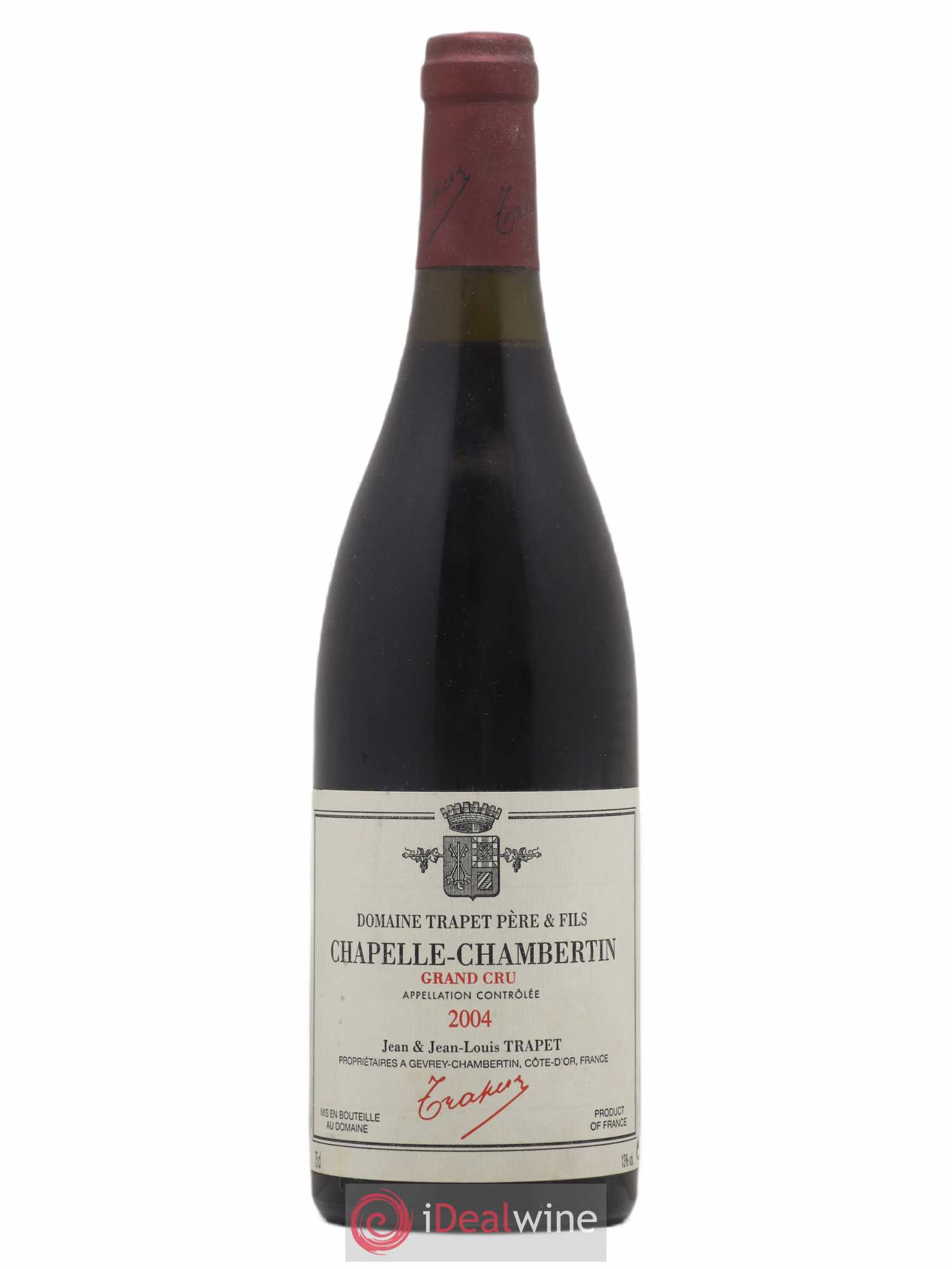 Chapelle-Chambertin Grand Cru Domaine Trapet 2004 - Lot de 1 bouteille - 0