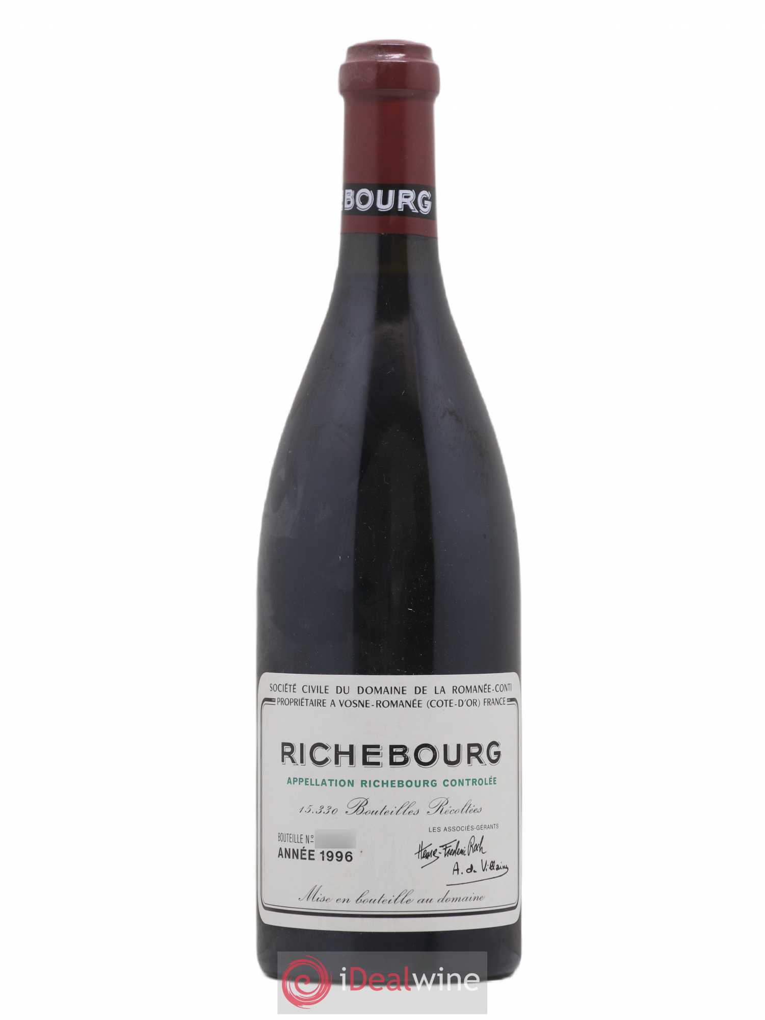 Richebourg Grand Cru Domaine de la Romanée-Conti 1996 - Lot de 1 bouteille - 0
