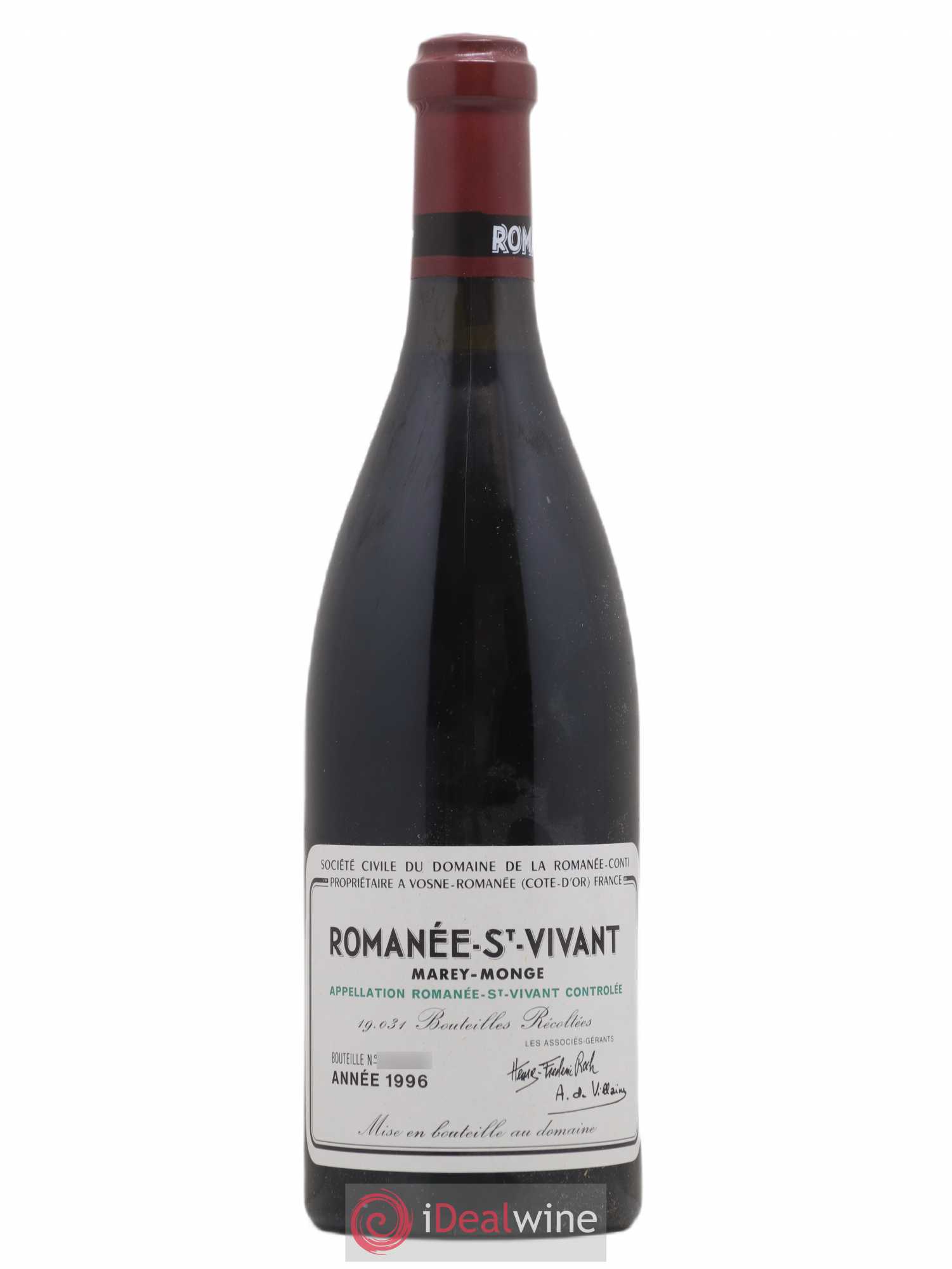 Romanée-Saint-Vivant Grand Cru Domaine de la Romanée-Conti 1996 - Lot de 1 bouteille - 0