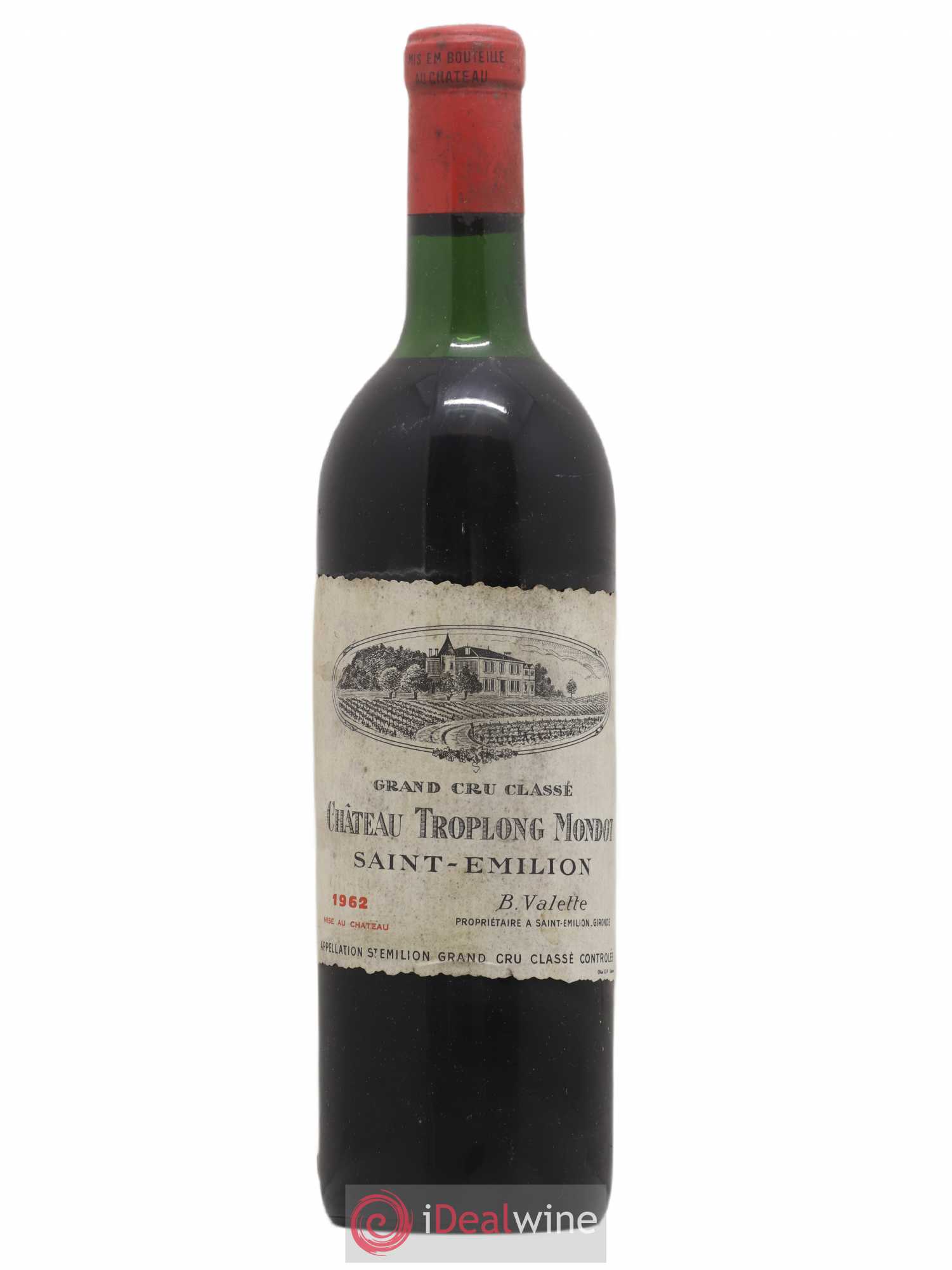 Château Troplong Mondot 1er Grand Cru Classé B 1962 - Lot de 1 bouteille - 0