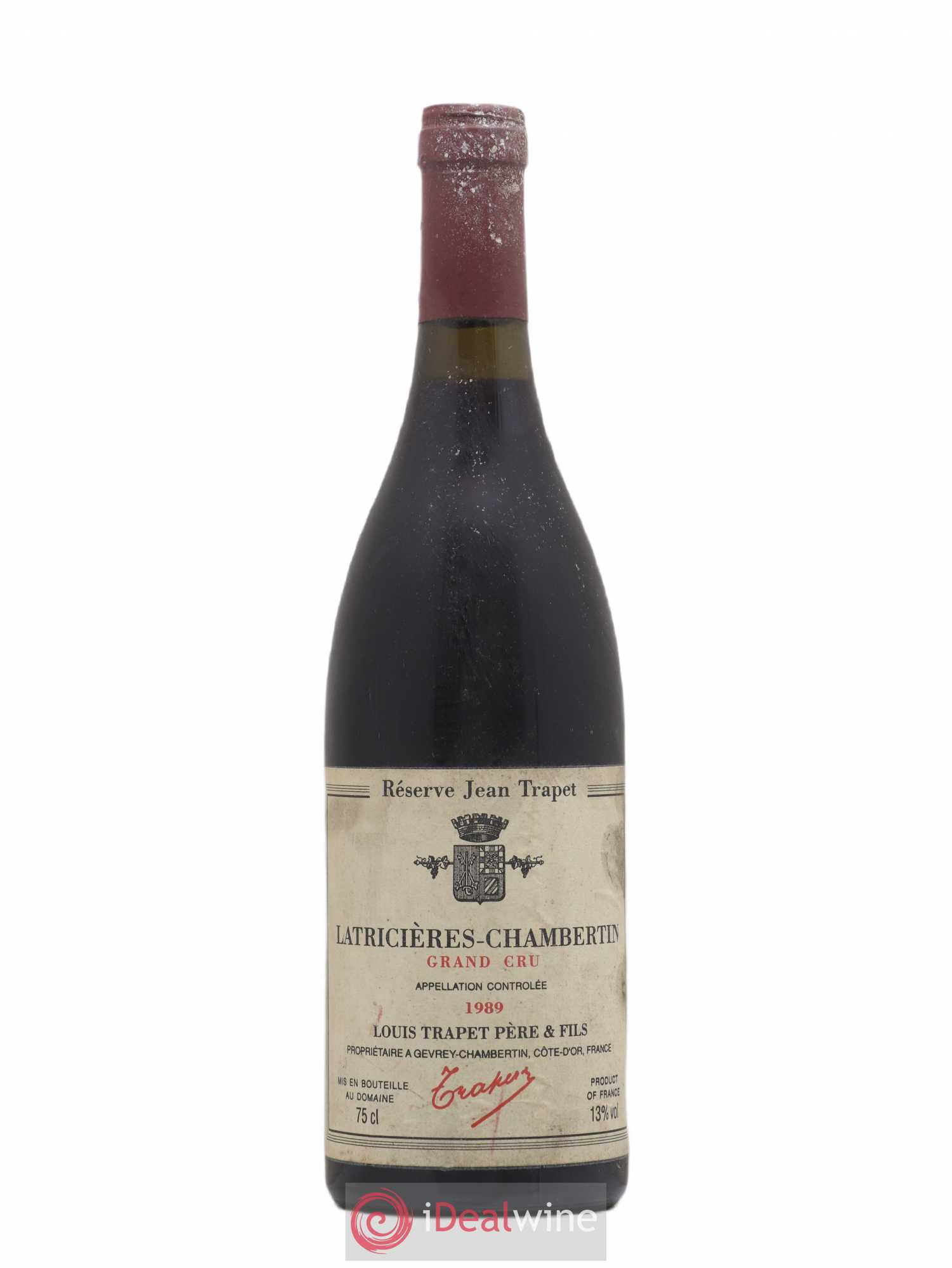 Latricières-Chambertin Grand Cru Domaine Trapet 1989 - Lot de 1 bouteille - 0