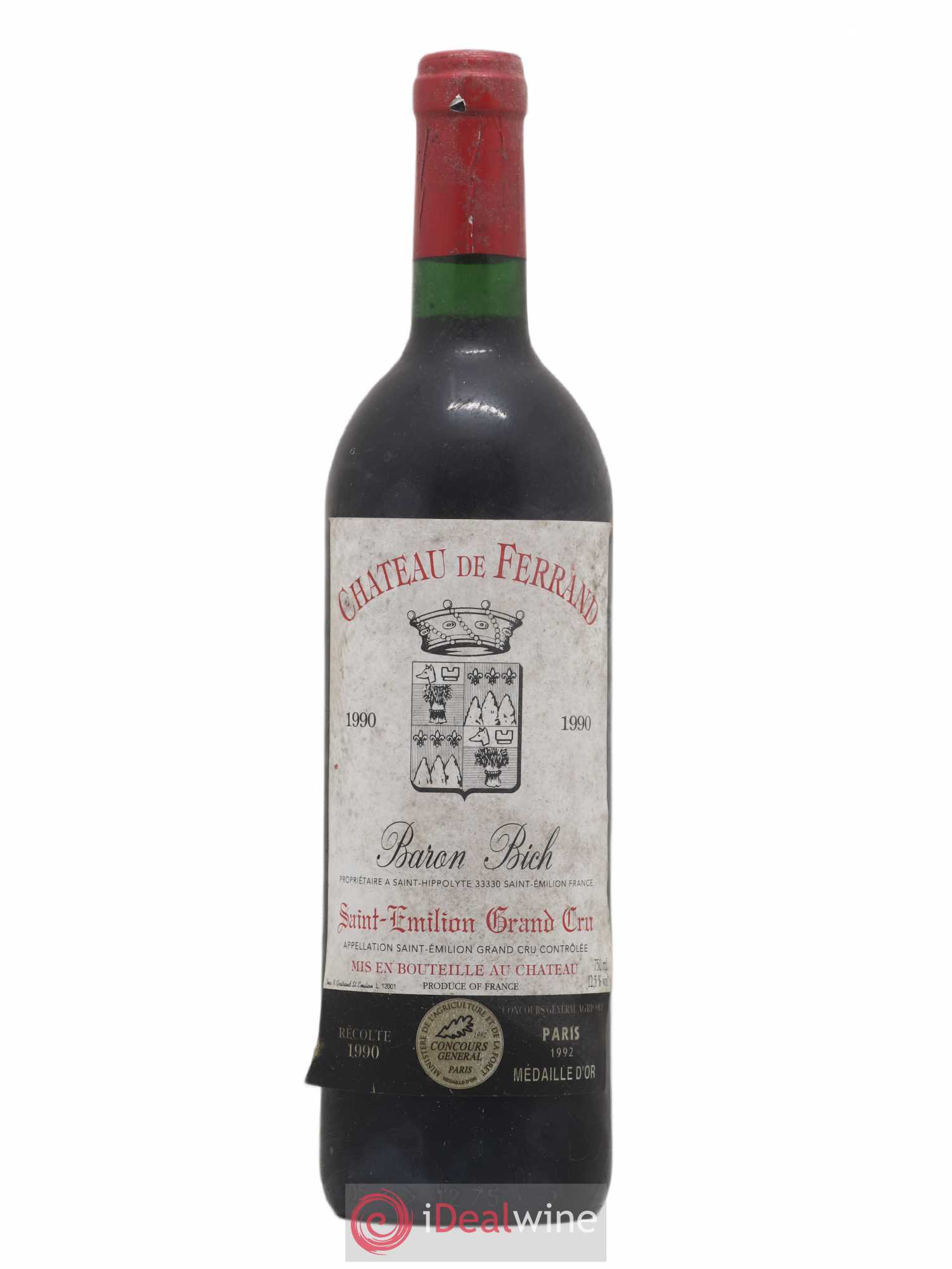 Château de Ferrand Grand Cru Classé 1990 - Lot de 1 bouteille - 0