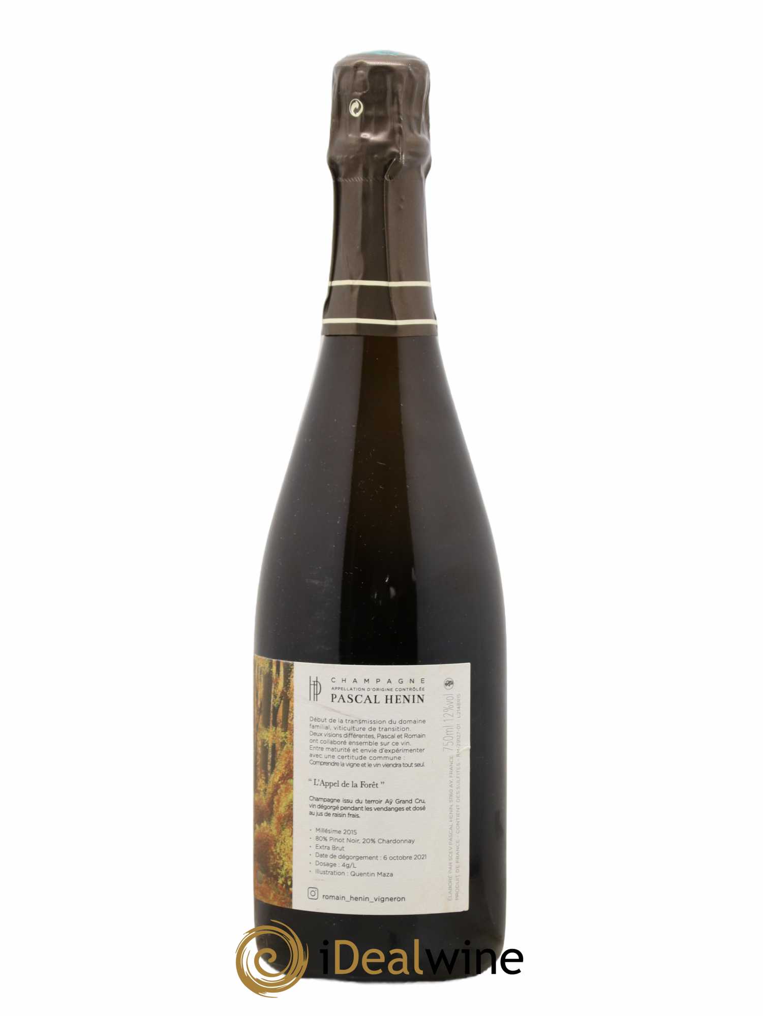 L'Appel de la Fôret Romain Henin Extra Brut 2015 - Lot de 1 bouteille - 1