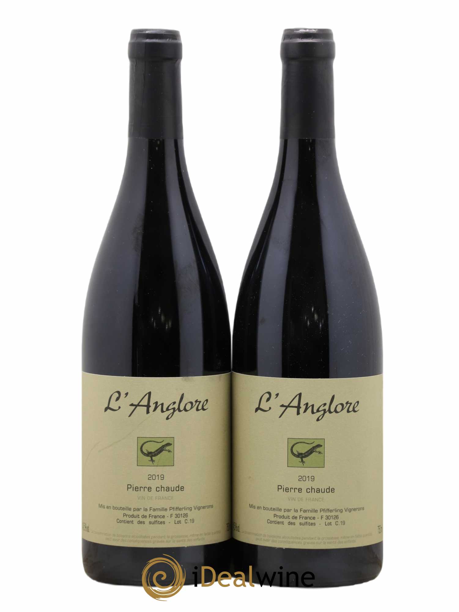 Vin de France Pierre chaude L'Anglore 2019 - Lot de 2 bouteilles - 0