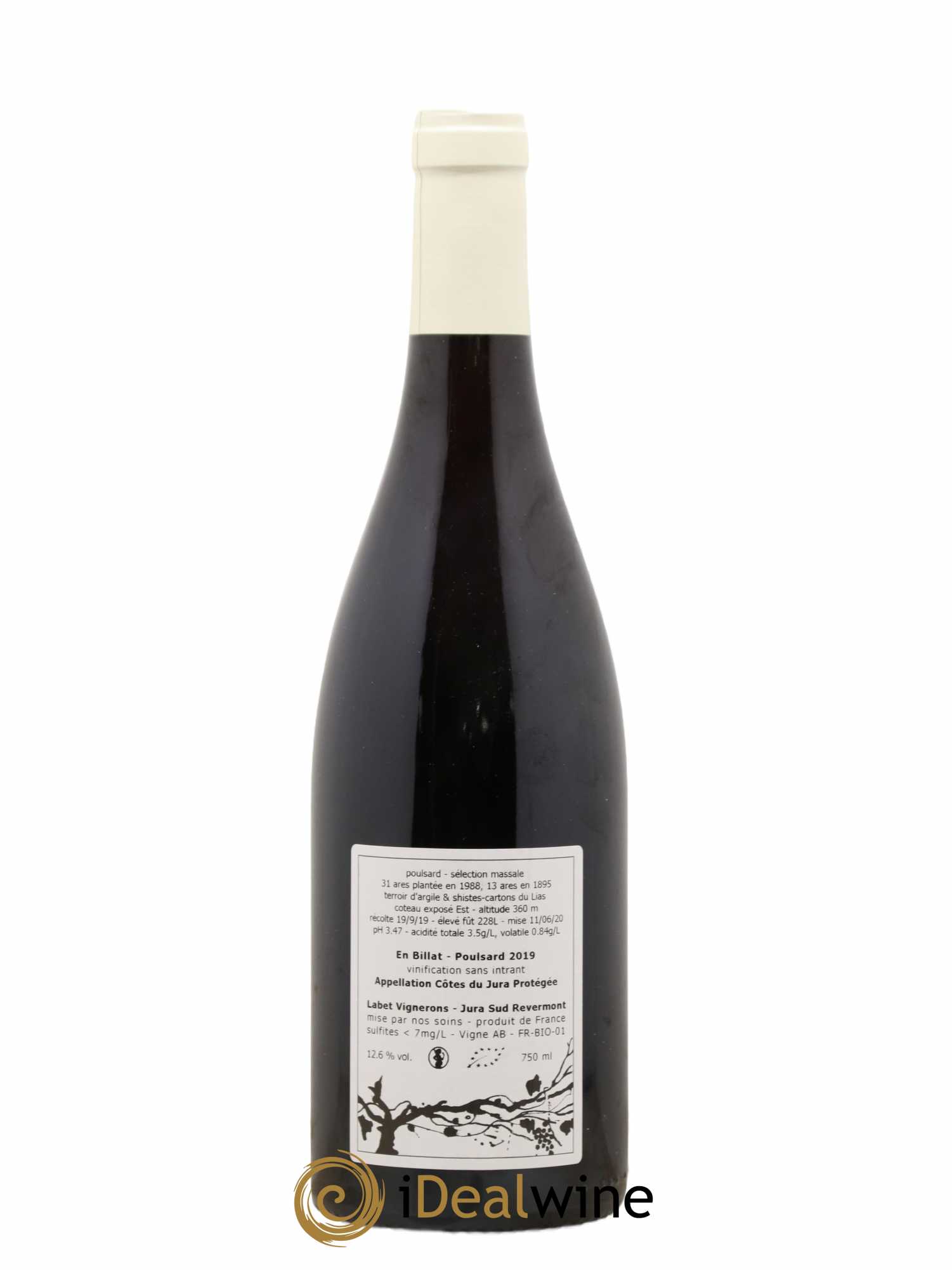 Côtes du Jura Poulsard En Billat Romain - Julien  - Charline Labet 2019 - Lot de 1 bouteille - 1