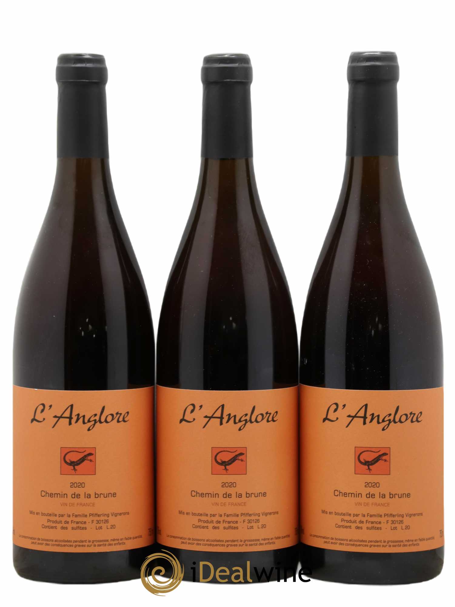 Vin de France Chemin de la brune L'Anglore 2020 - Lot de 3 bouteilles - 0