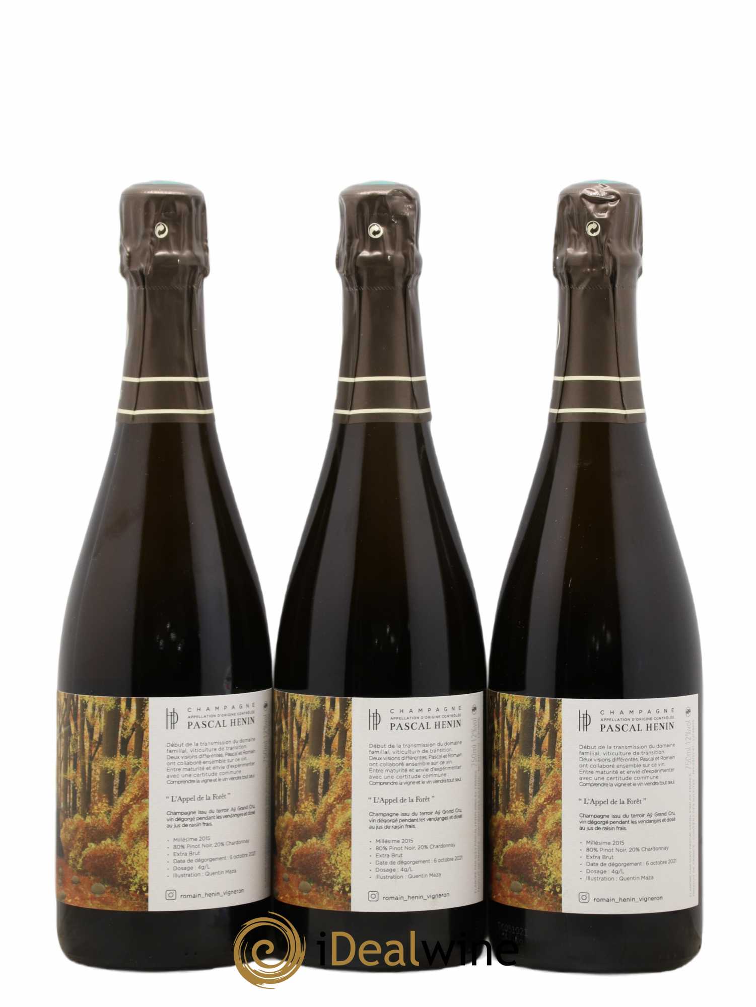 L'Appel de la Fôret Romain Henin Extra Brut  2015 - Lot de 6 bouteilles - 1