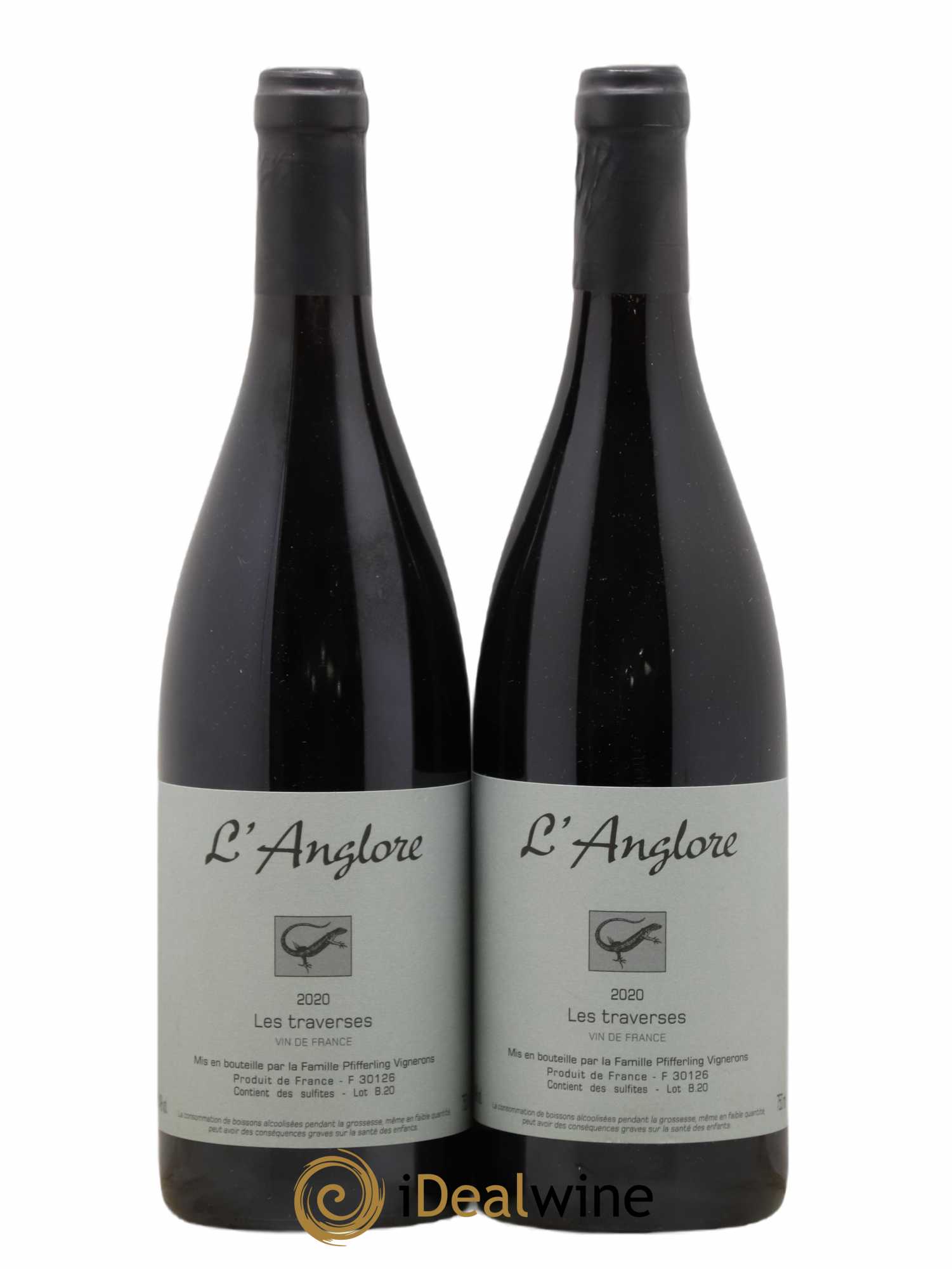 Vin de France Les Traverses L'Anglore 2020 - Lot de 2 bouteilles - 0
