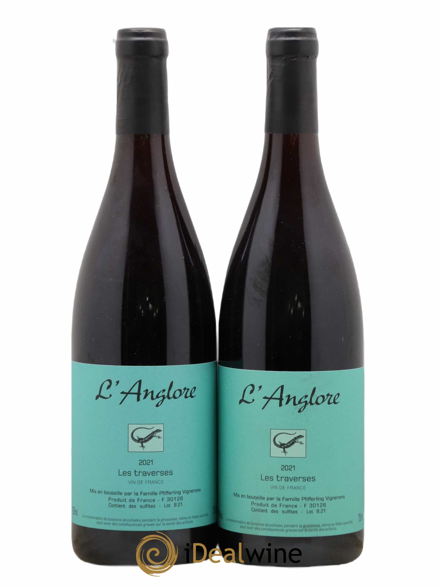 Vin de France Les Traverses L'Anglore 2021 - Lot de 2 bouteilles - 0