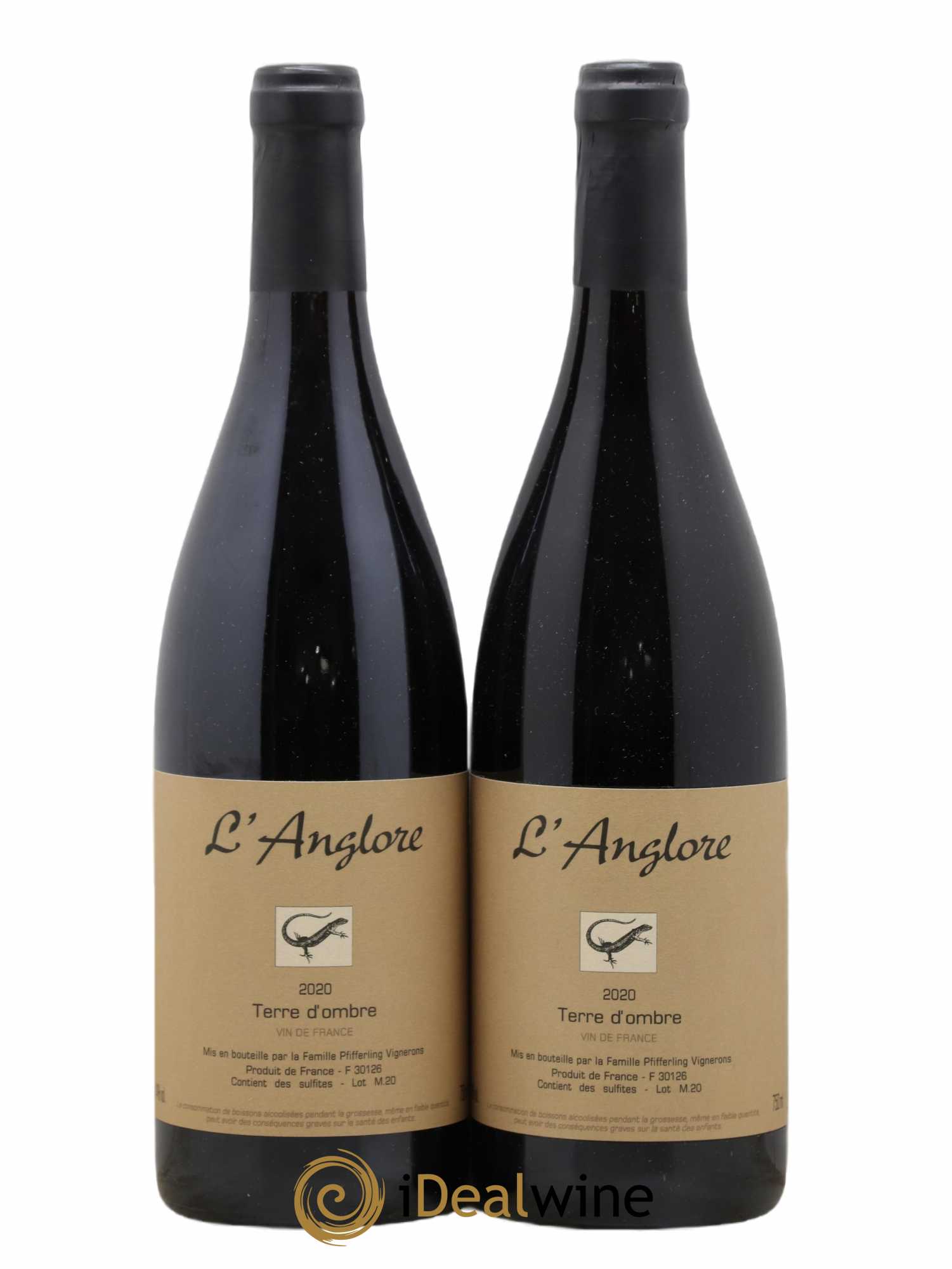 Vin de France Terre d'Ombre L'Anglore 2020 - Lot de 2 bouteilles - 0