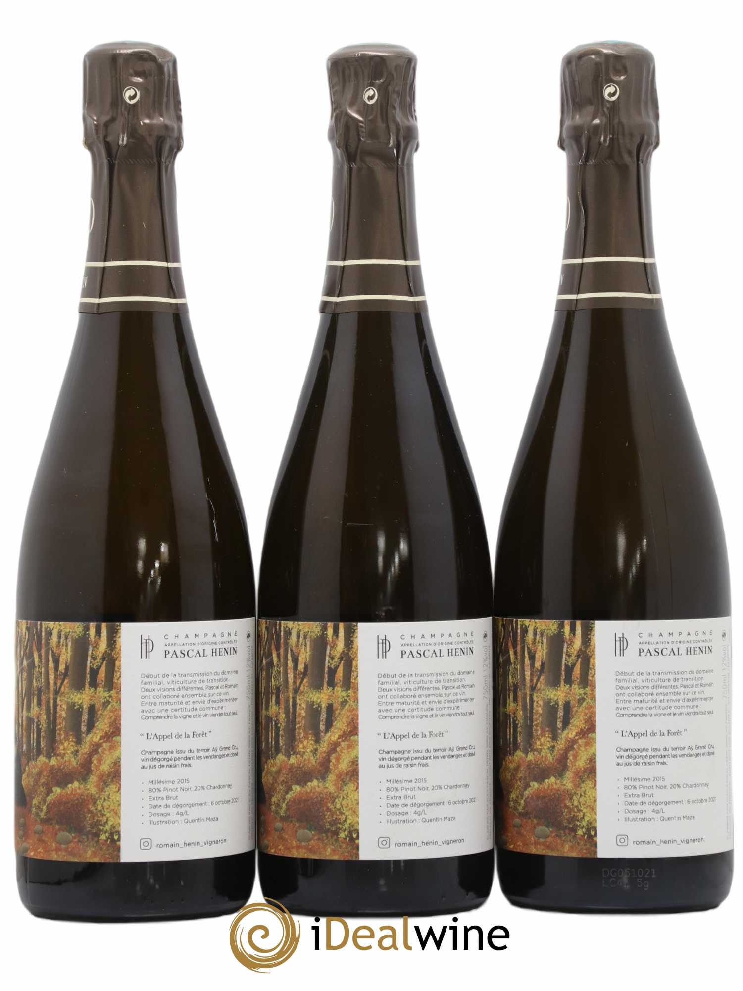 L'Appel de la Fôret Romain Henin 2015 - Lot de 3 bouteilles - 1