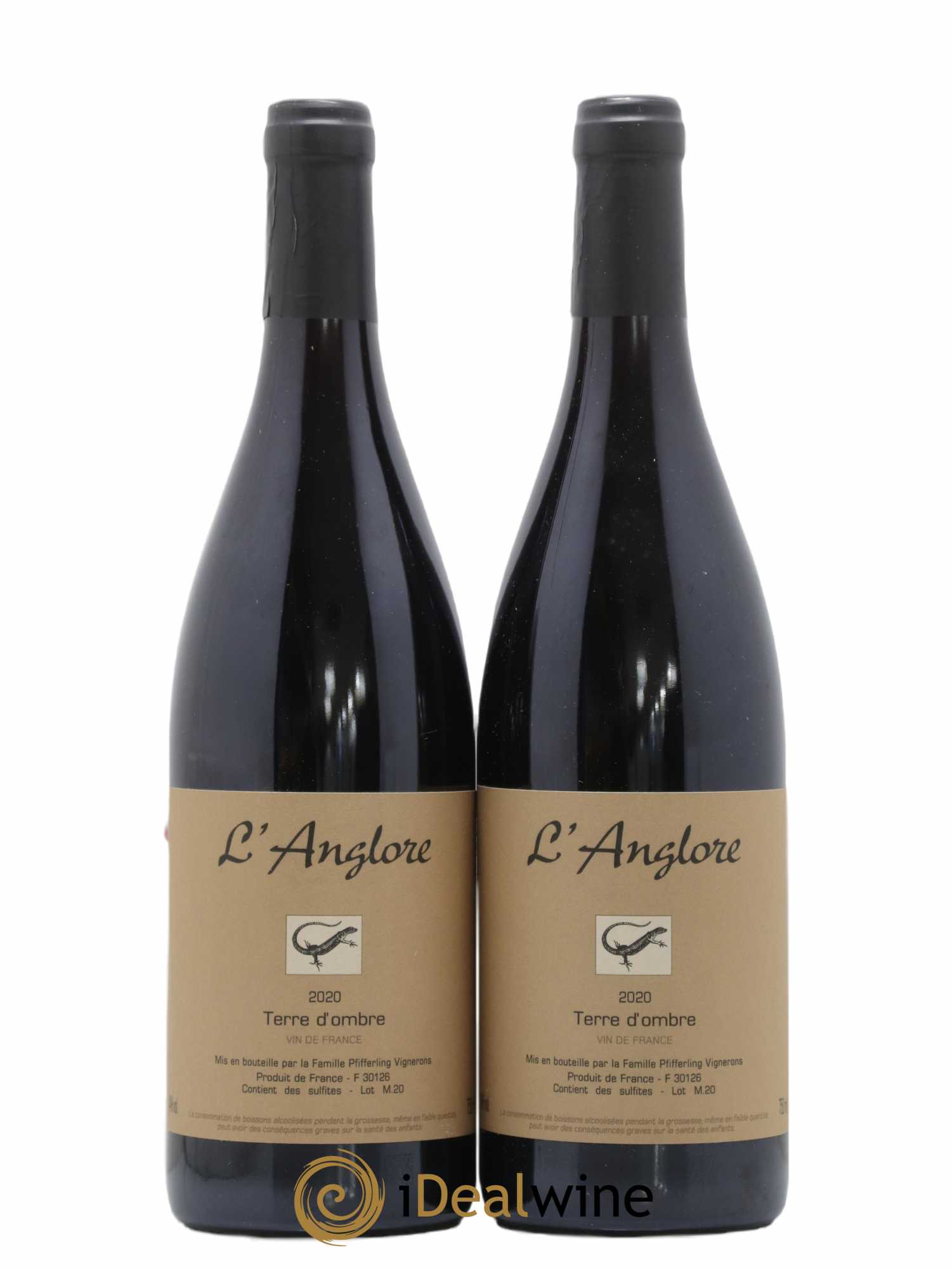 Vin de France Terre d'Ombre L'Anglore 2020 - Lot de 2 bouteilles - 0
