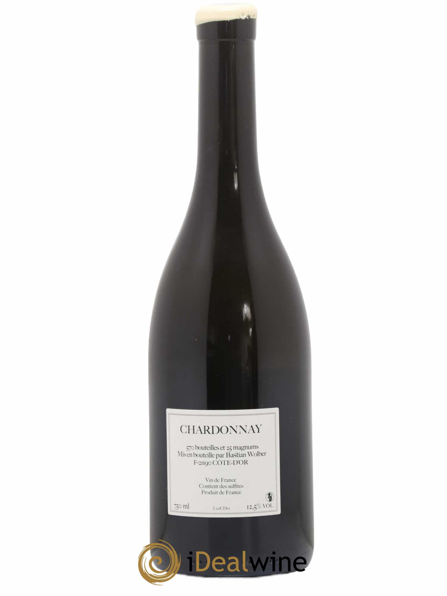 Vin de France Laisse Tomber Chardonnay Bastian Wolber 2020 - Lot de 1 bouteille - 1