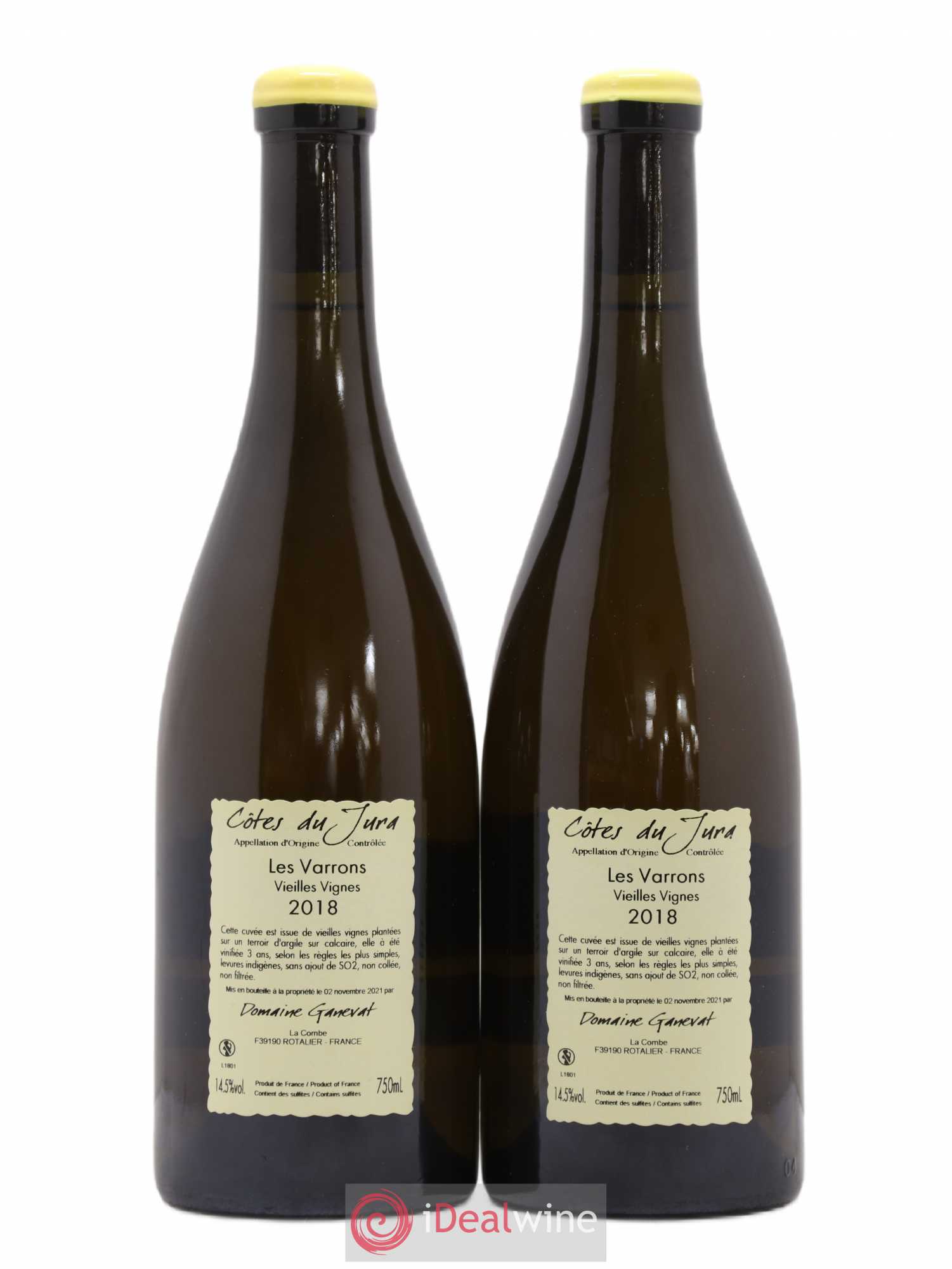 Côtes du Jura Les Varrons Vieilles Vignes Jean-François Ganevat (Domaine) 2018 - Lot de 2 bouteilles - 1