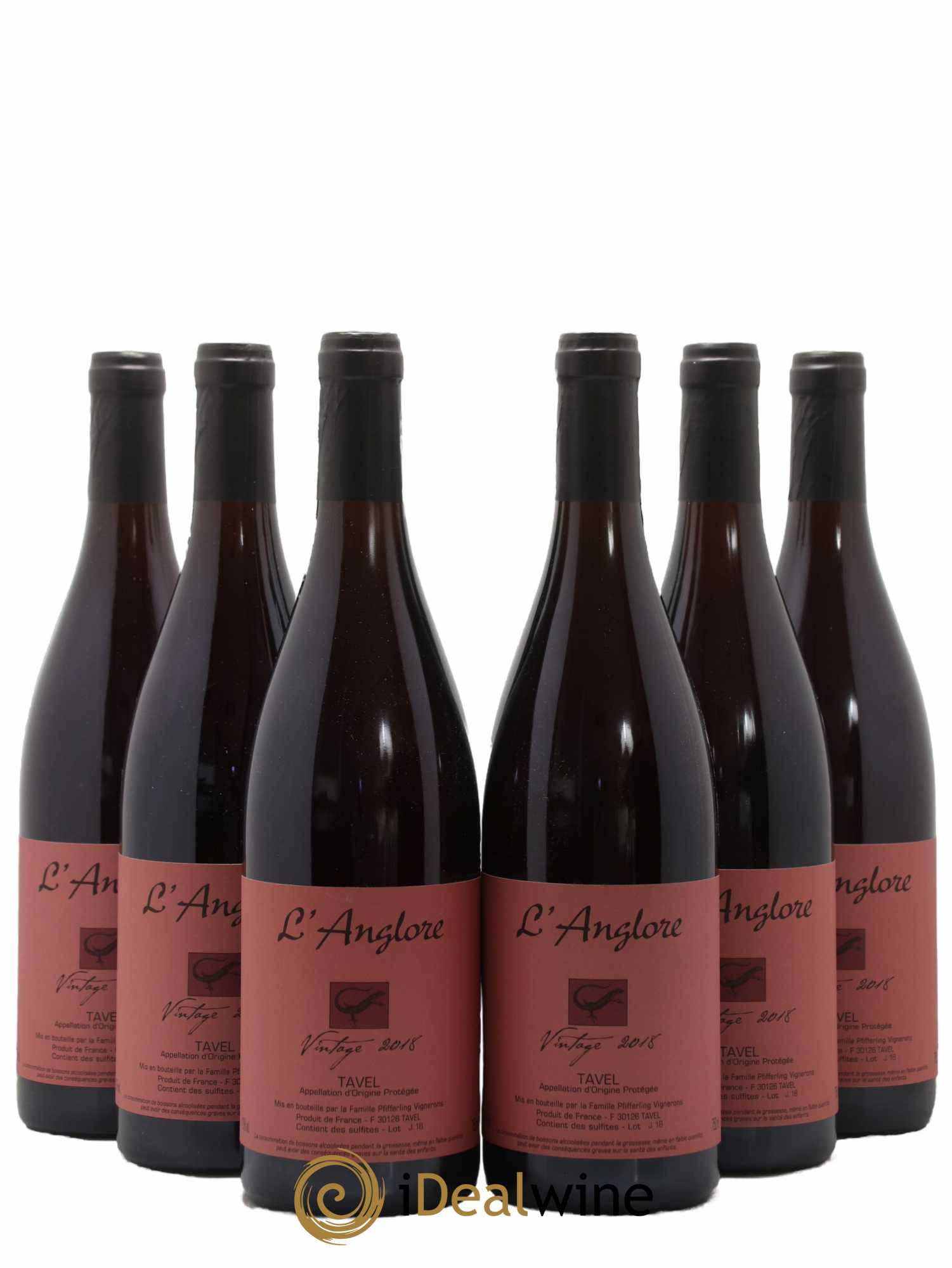 Tavel Vintage L'Anglore 2018 - Lot de 6 bouteilles - 0