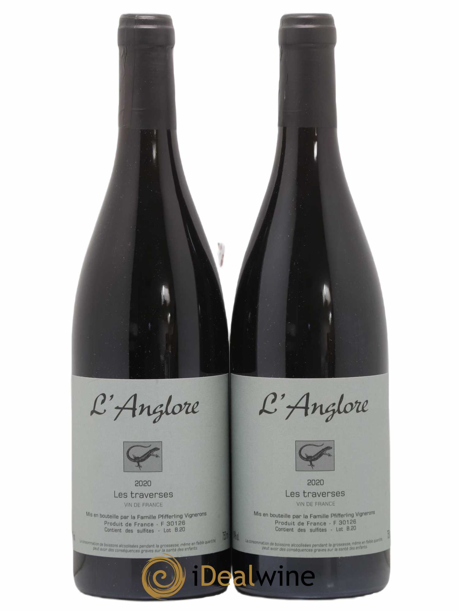 Vin de France Les Traverses L'Anglore 2020 - Lot de 2 bouteilles - 0