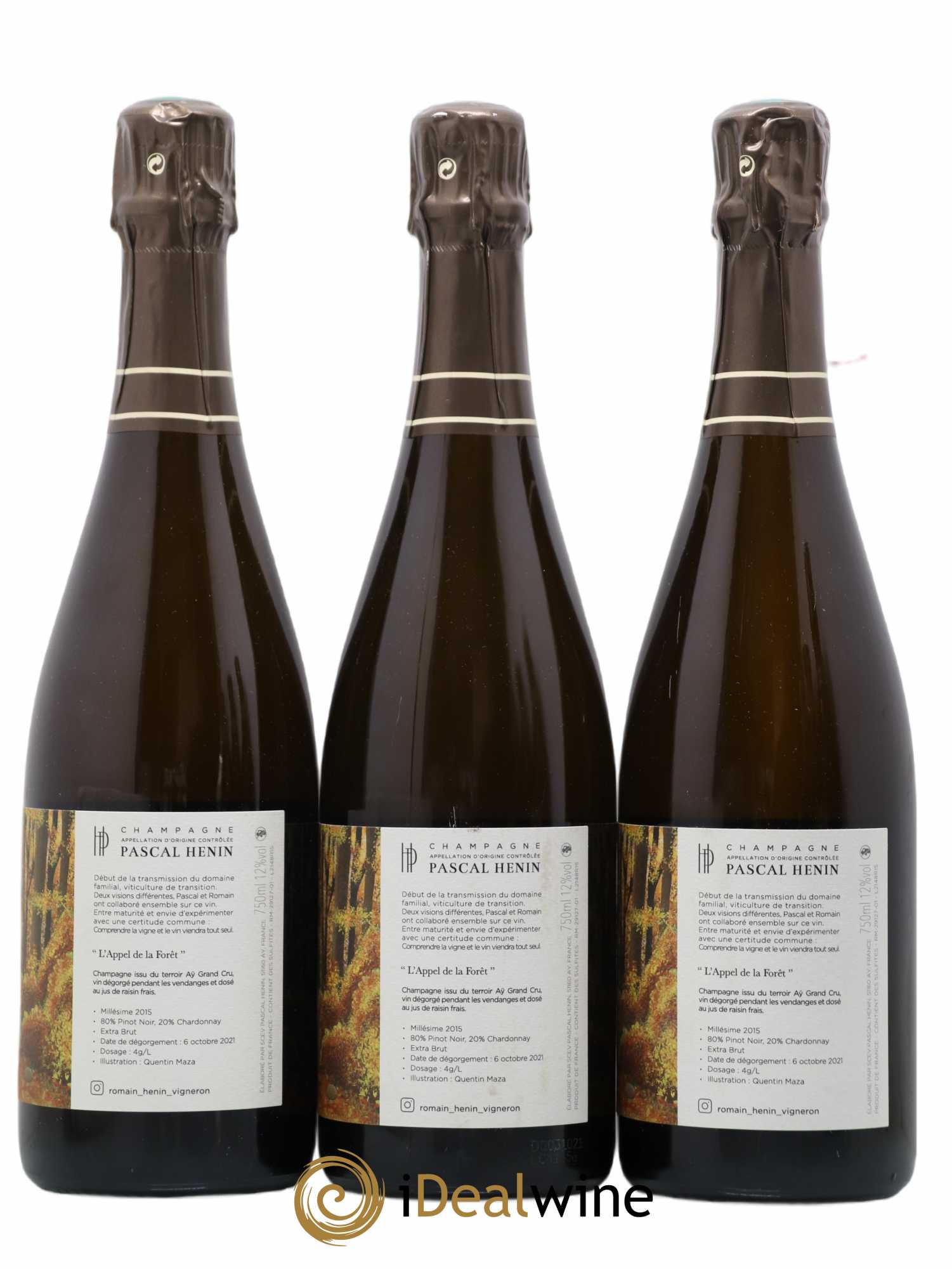 L'Appel de la Fôret Romain Henin 2015 - Lot of 6 bottles - 1