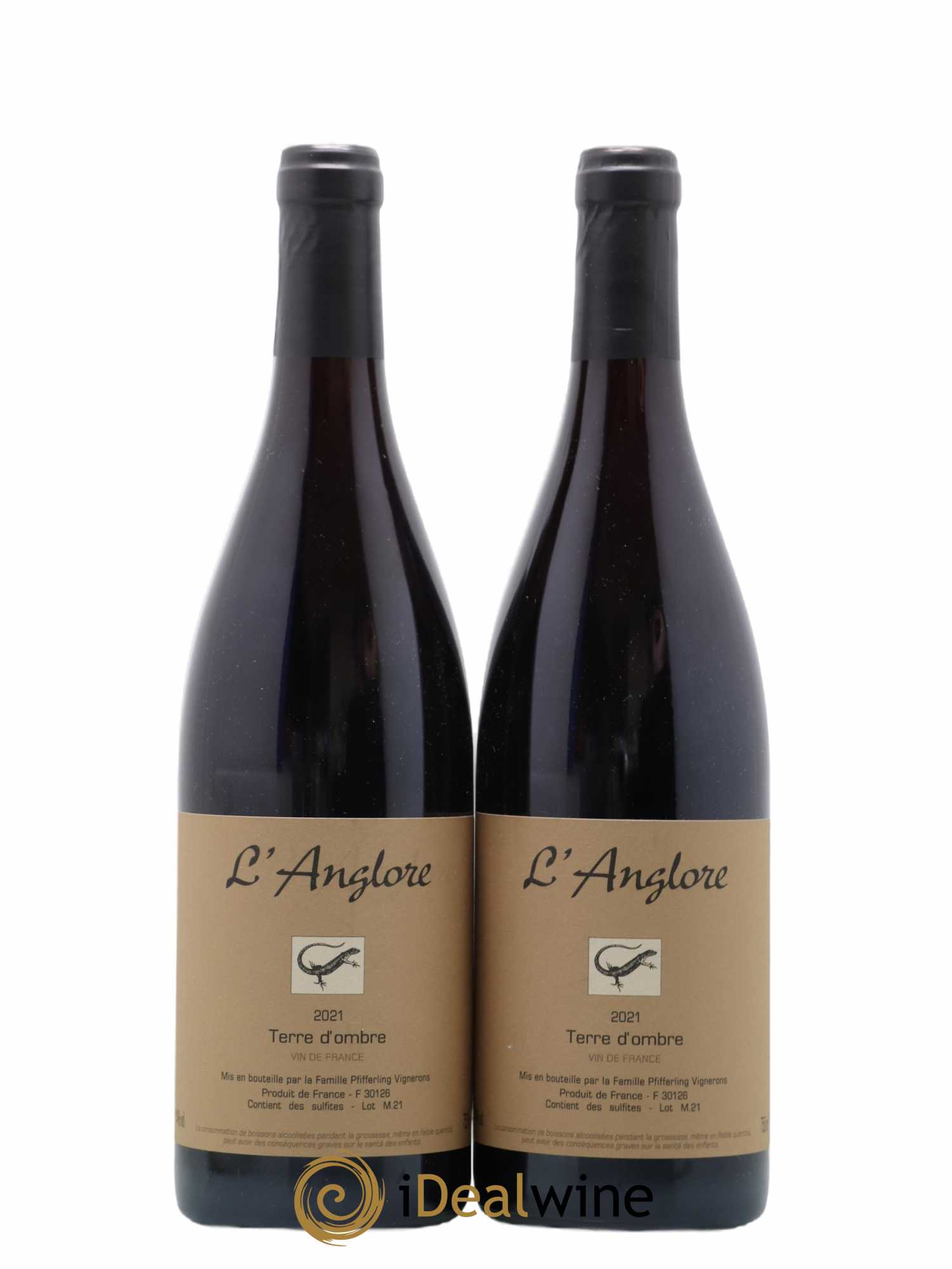 Vin de France Terre d'Ombre L'Anglore 2021 - Lot de 2 bouteilles - 0