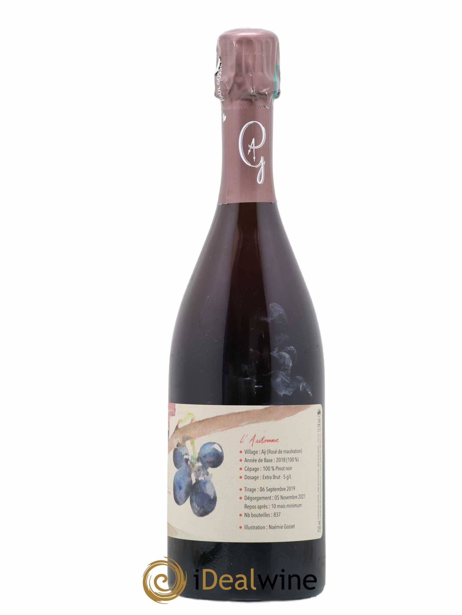 Champagne - Au Fil Du Temps l'automne rosé Gosset 2018 - Posten von 1 Flasche - 1