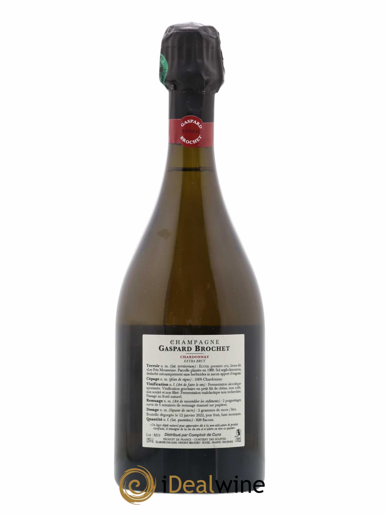 Champagne chardonnay Gaspard Brochet - Posten von 1 Flasche - 1