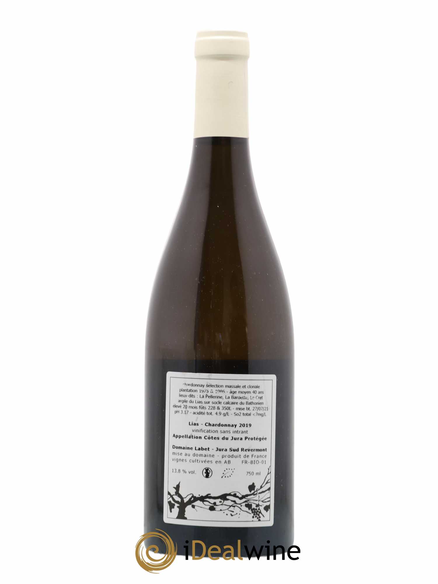 Côtes du Jura Chardonnay Lias Romain - Julien - Charline Labet 2019 - Lot de 1 bouteille - 1