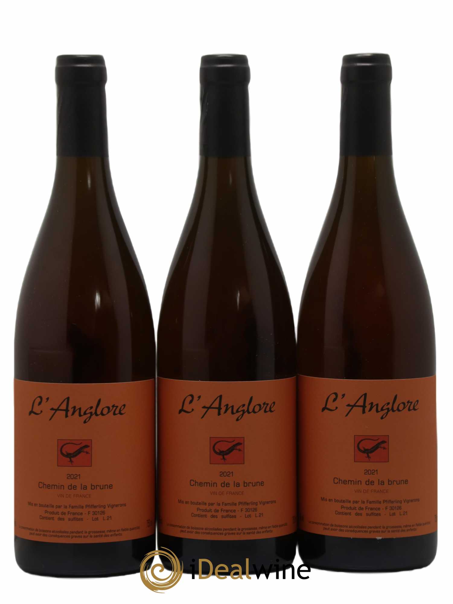Vin de France Chemin de la brune L'Anglore 2021 - Lot de 6 bouteilles - 2