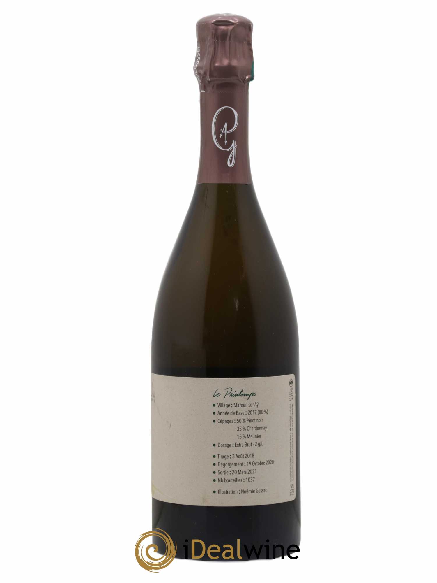 Champagne Au fil des temps Le printemps Paul Gosset 2017 - Posten von 1 Flasche - 1