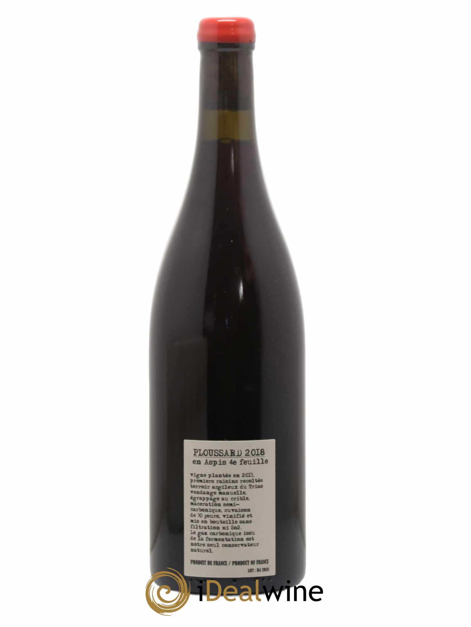 Arbois ploussard en aspis 4eme feuille Bruyere houillon 2018 - Posten von 1 Flasche - 1