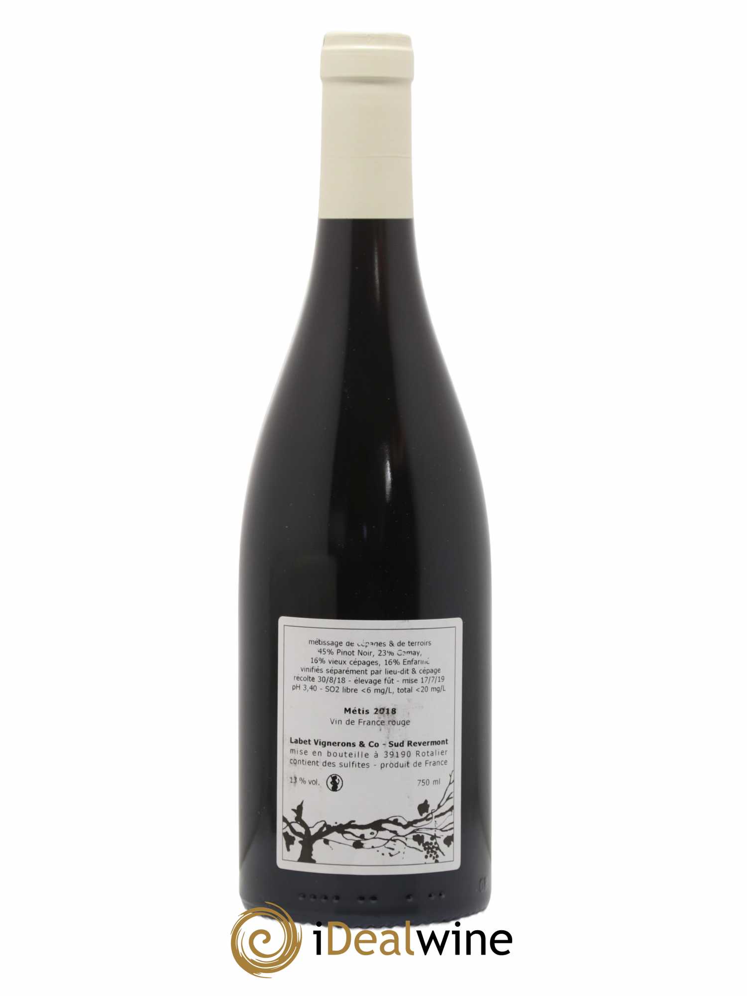 Vin de France Métis Romain - Julien - Charline Labet 2018 - Lot de 1 bouteille - 1
