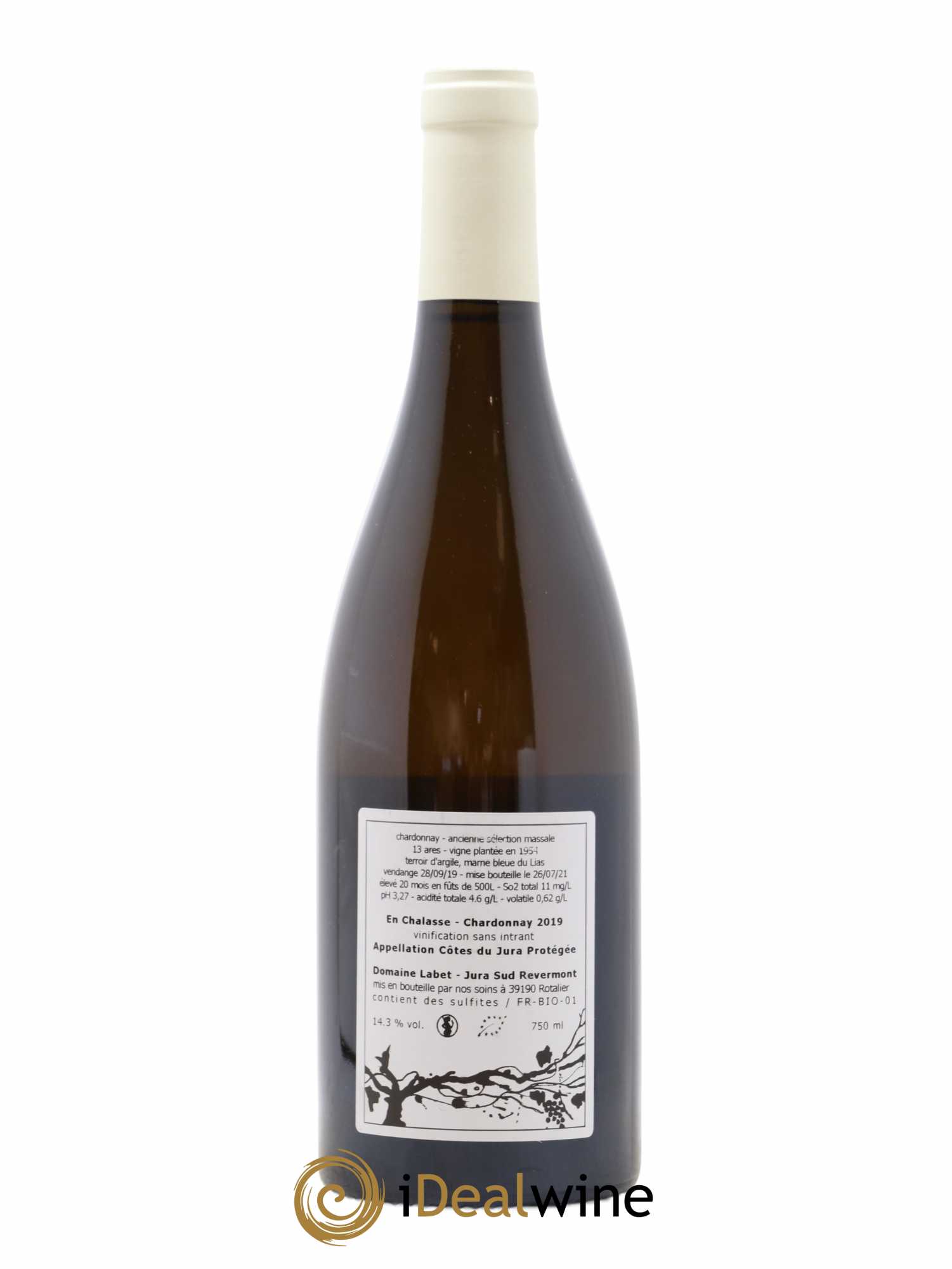 Côtes du Jura Chardonnay En Chalasse Romain - Julien - Charline Labet 2019 - Lot de 1 bouteille - 1