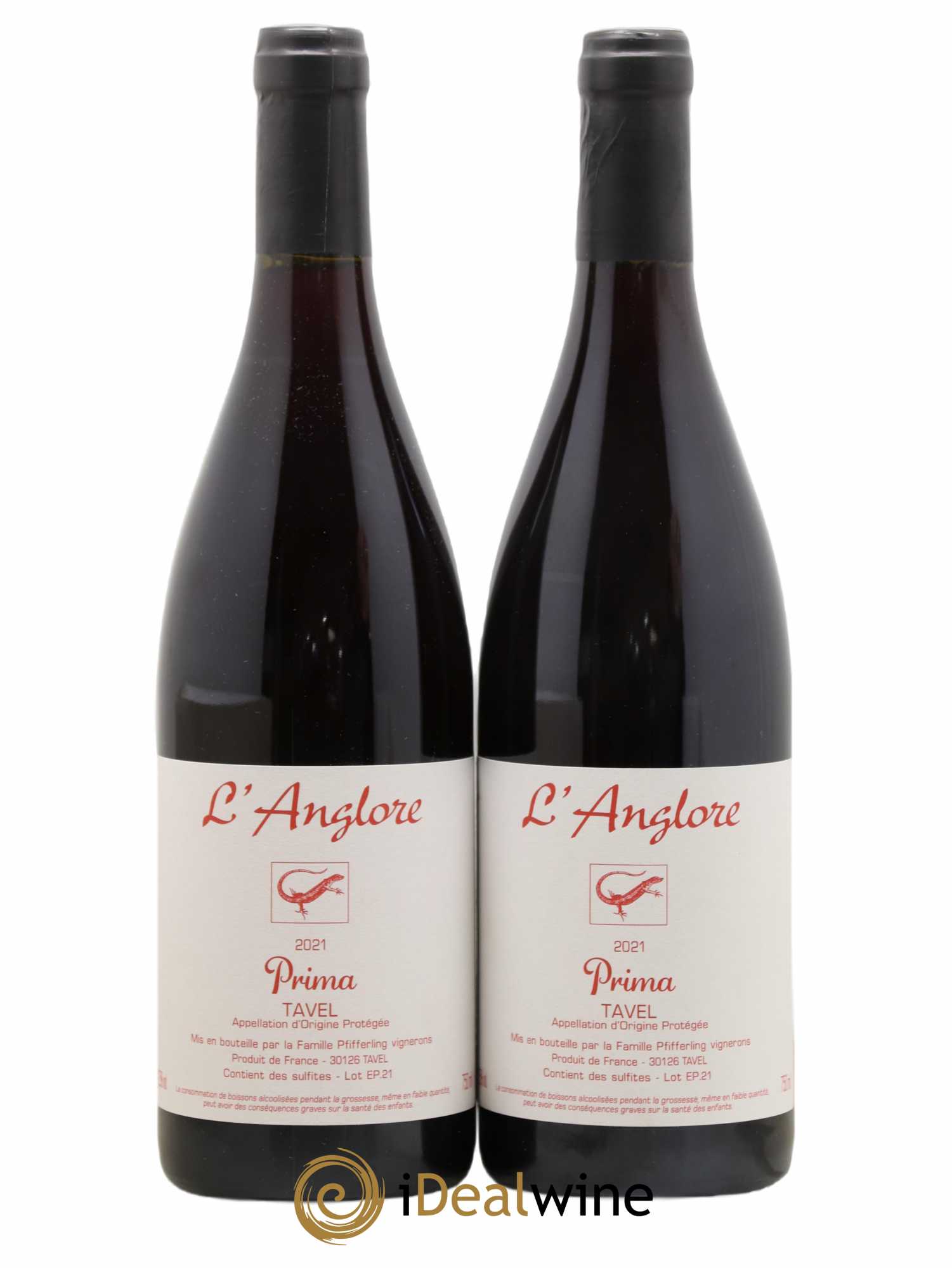 Tavel Prima L'Anglore 2021 - Lot de 2 bouteilles - 0
