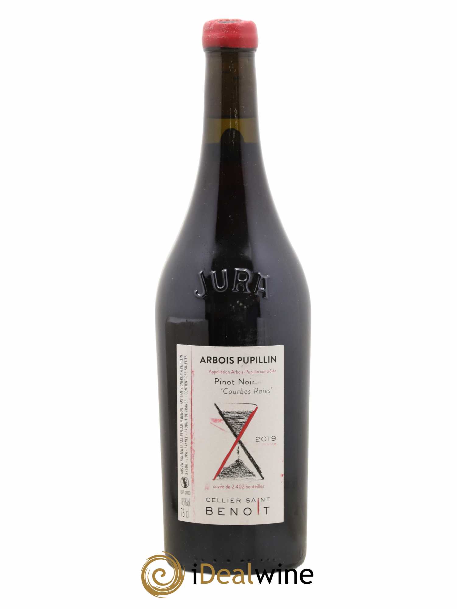 Arbois Pupillin Pinot Noir Courbes Raies Cellier St Benoit 2019 - Posten von 1 Flasche - 0