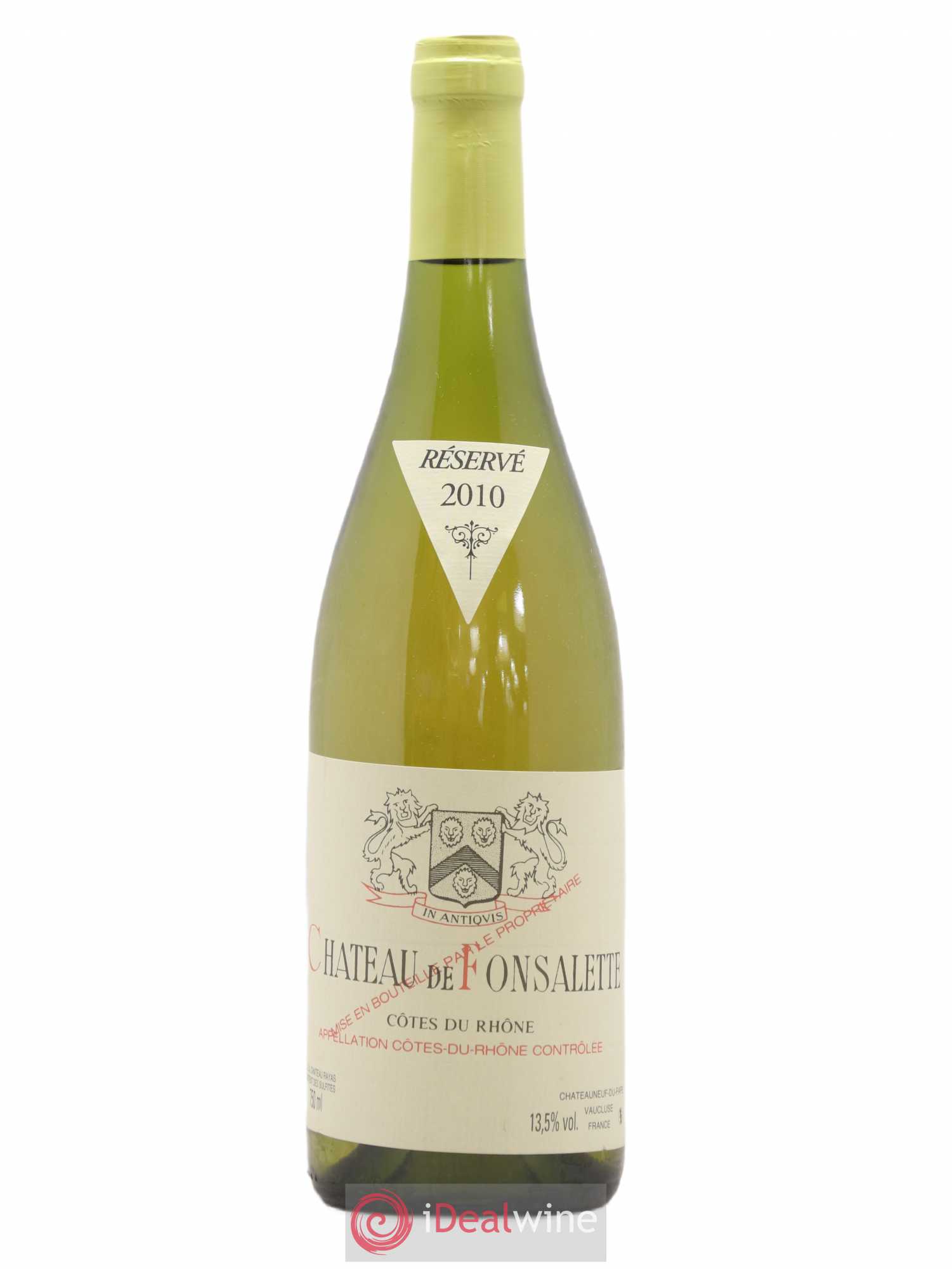 Côtes-du-Rhône Château de Fonsalette Emmanuel Reynaud 2010 - Lot de 1 bouteille - 0
