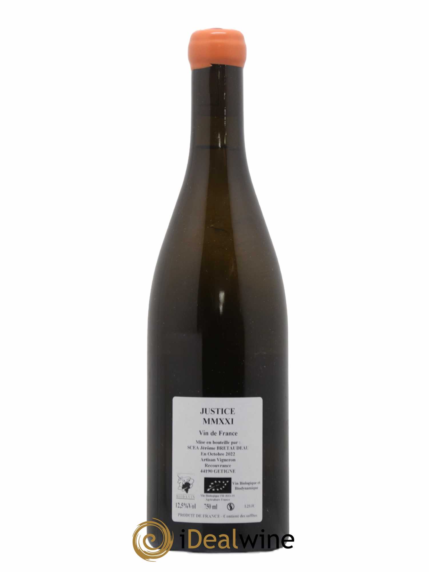 Vin de France La Justice Jérôme Bretaudeau - Domaine de Bellevue 2021 - Lot de 1 bouteille - 1