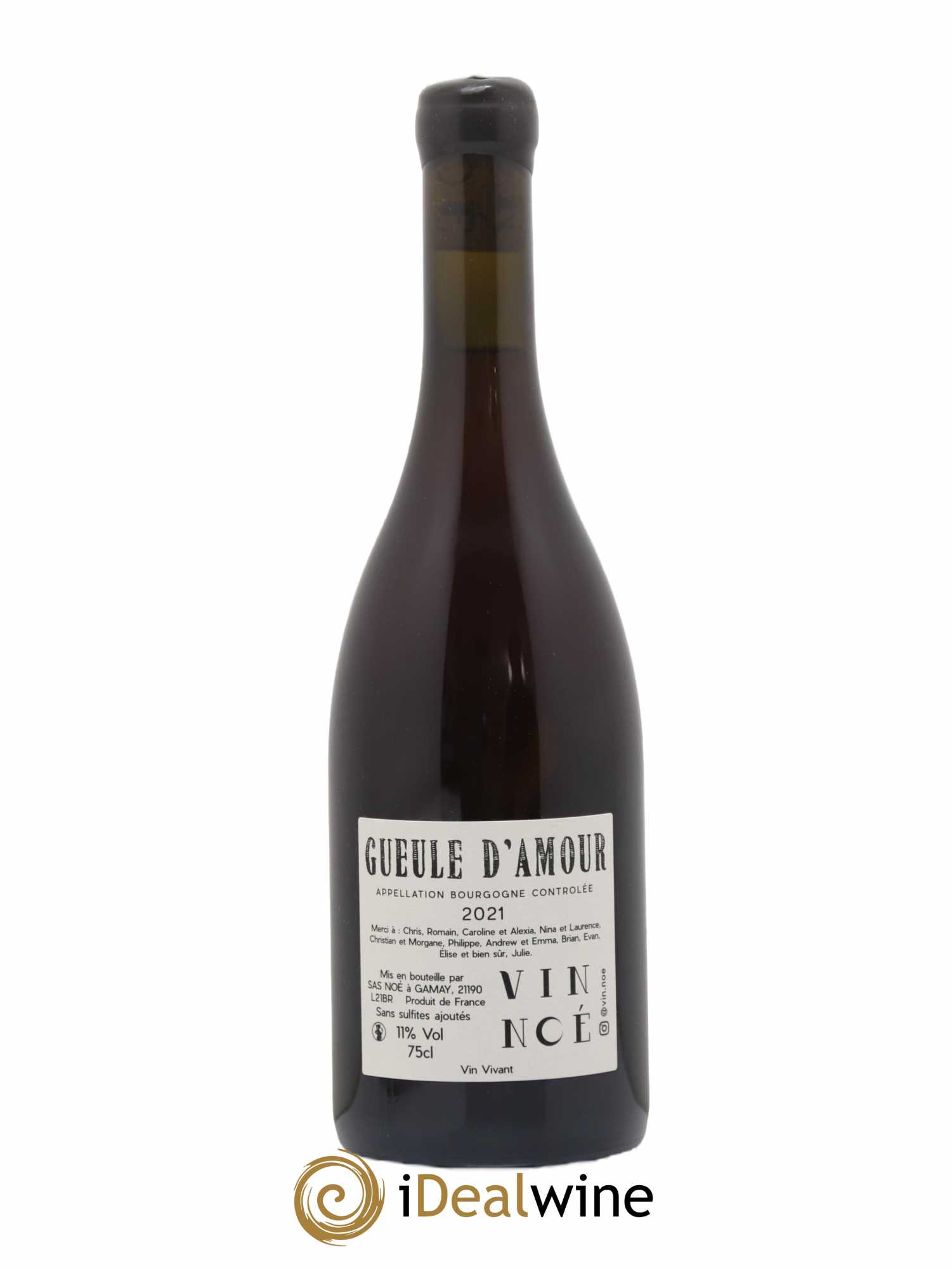 Bourgogne Gueule d'Amour Vin Noé (sans prix de réserve) 2021 - Lot de 1 bouteille - 1