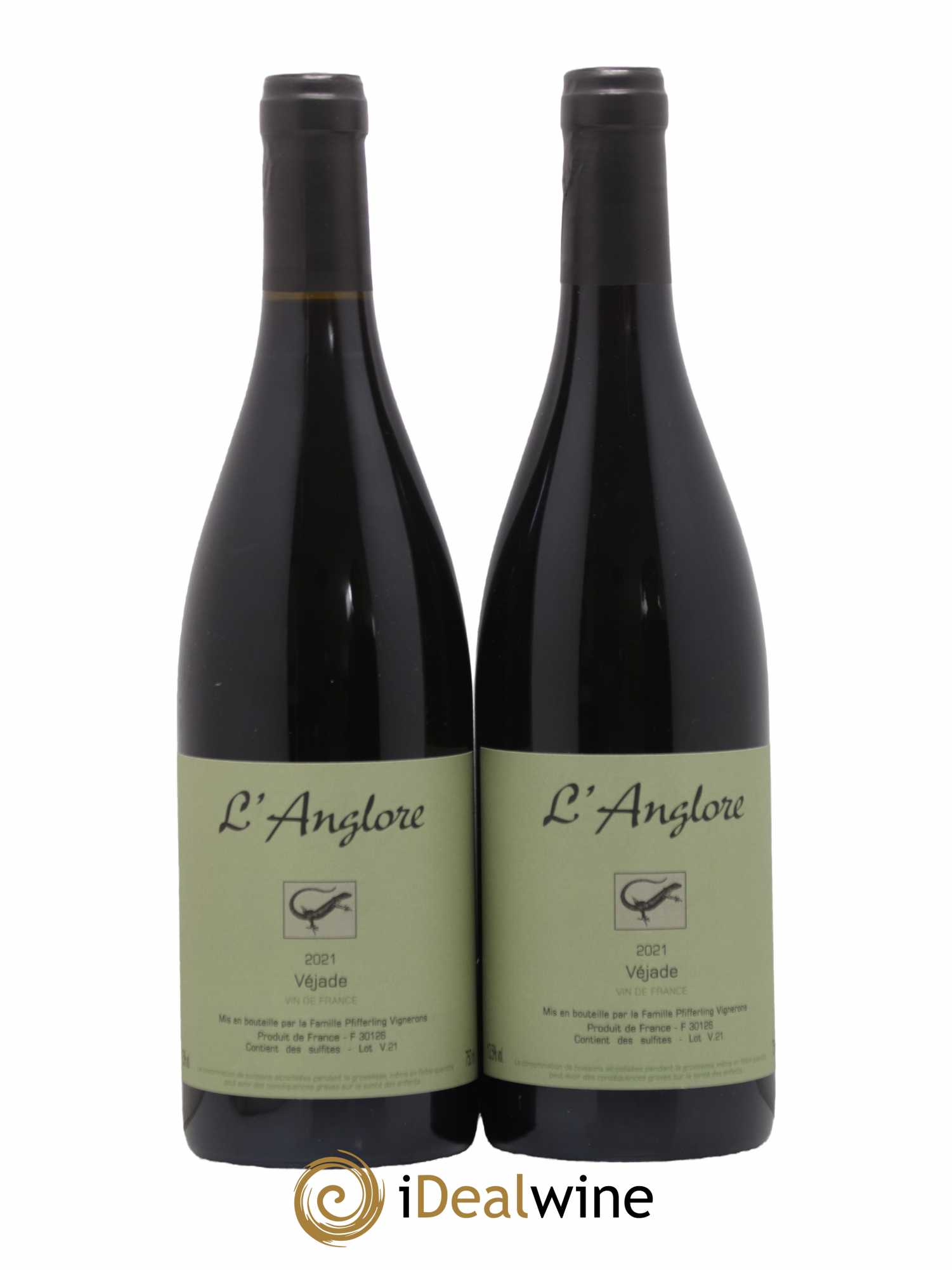 Vin de France Véjade L'Anglore 2021 - Lot de 2 bouteilles - 0