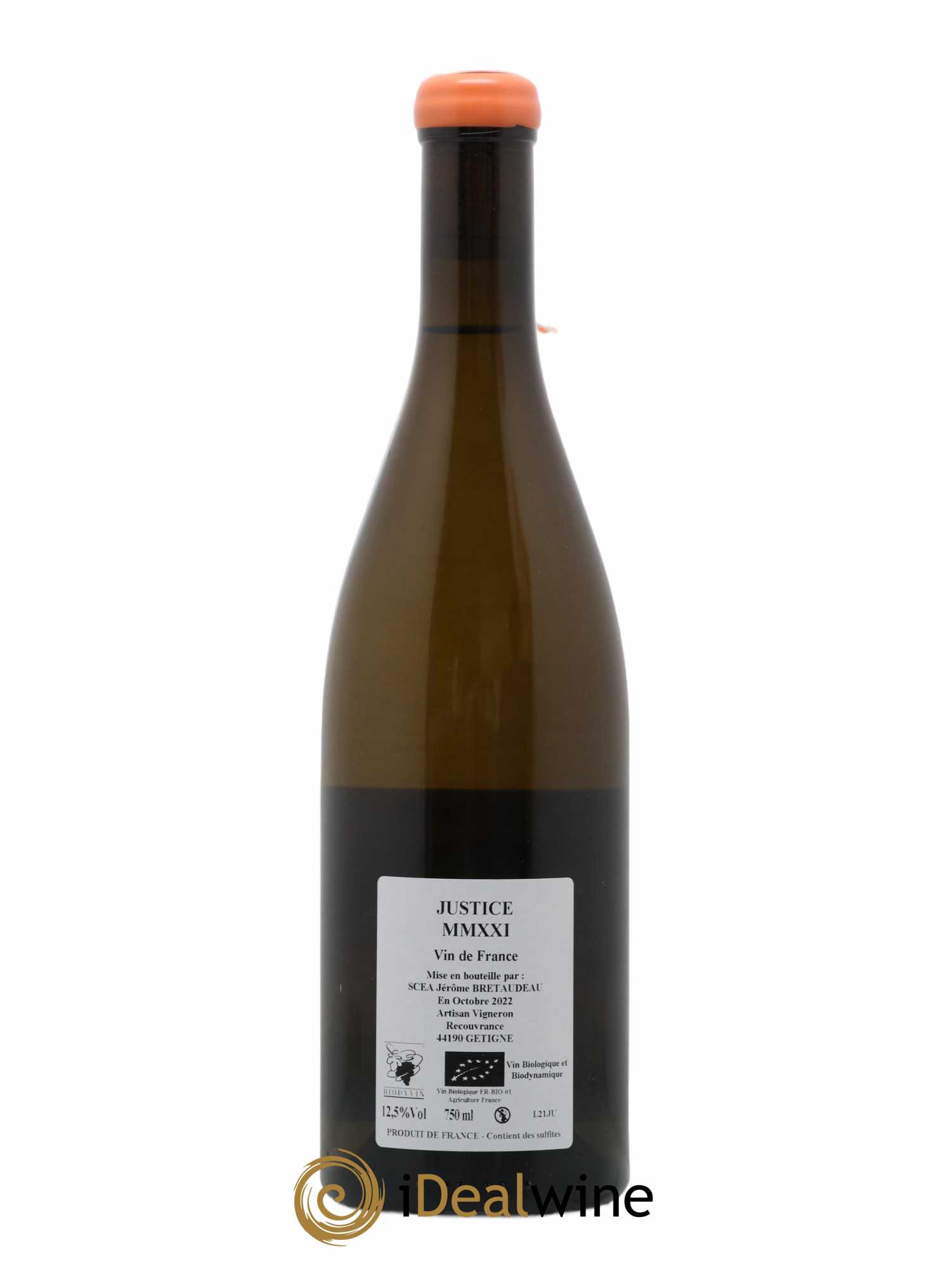 Vin de France La Justice Jérôme Bretaudeau - Domaine de Bellevue 2021 - Lot of 1 bottle - 1